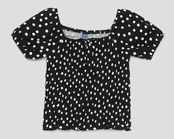 Blusa Cuello Campesino Negra Old Navy para Niña