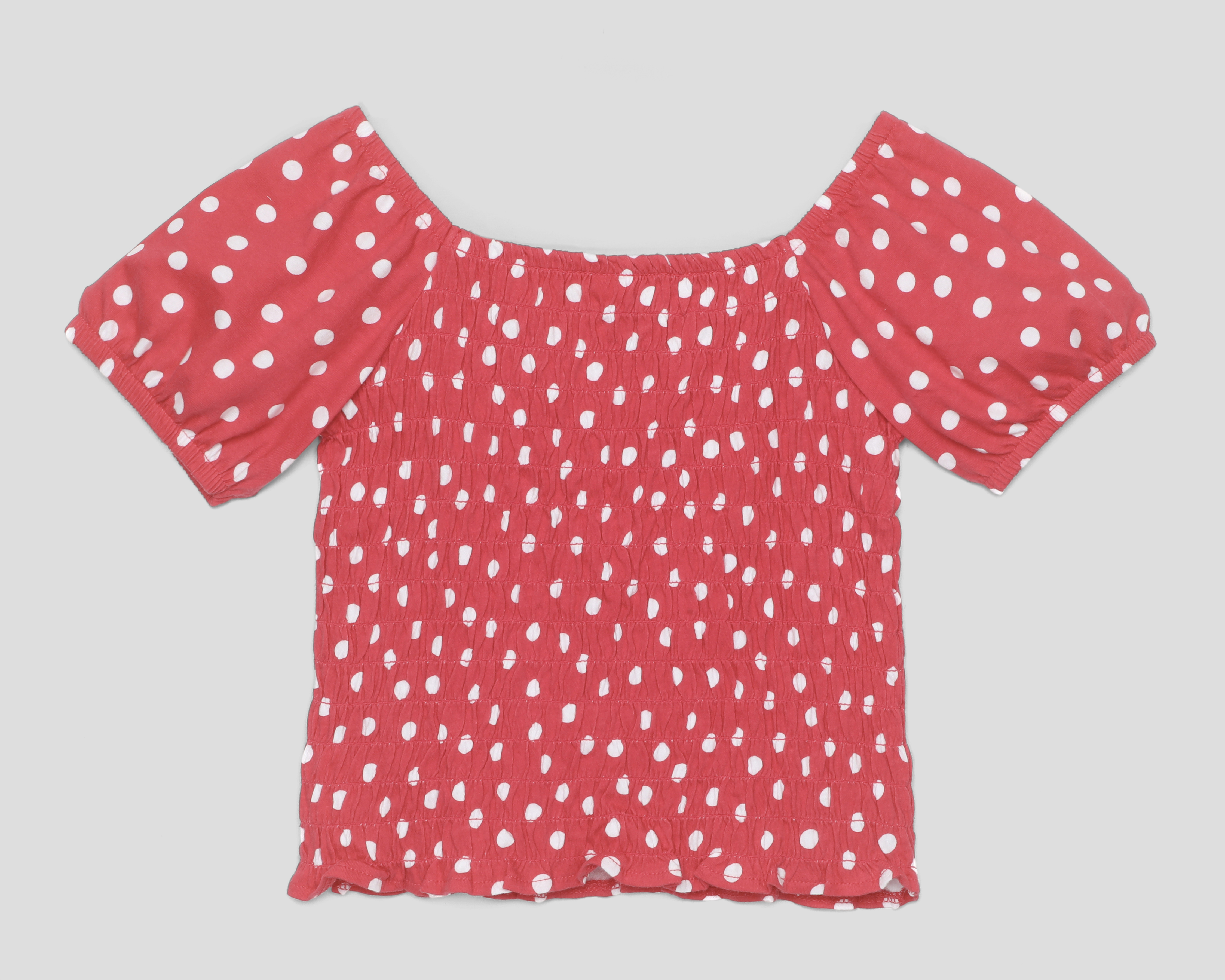 Foto 3 pulgar | Foto 2 | Blusa Cuello Campesino Roja Old Navy para Niña