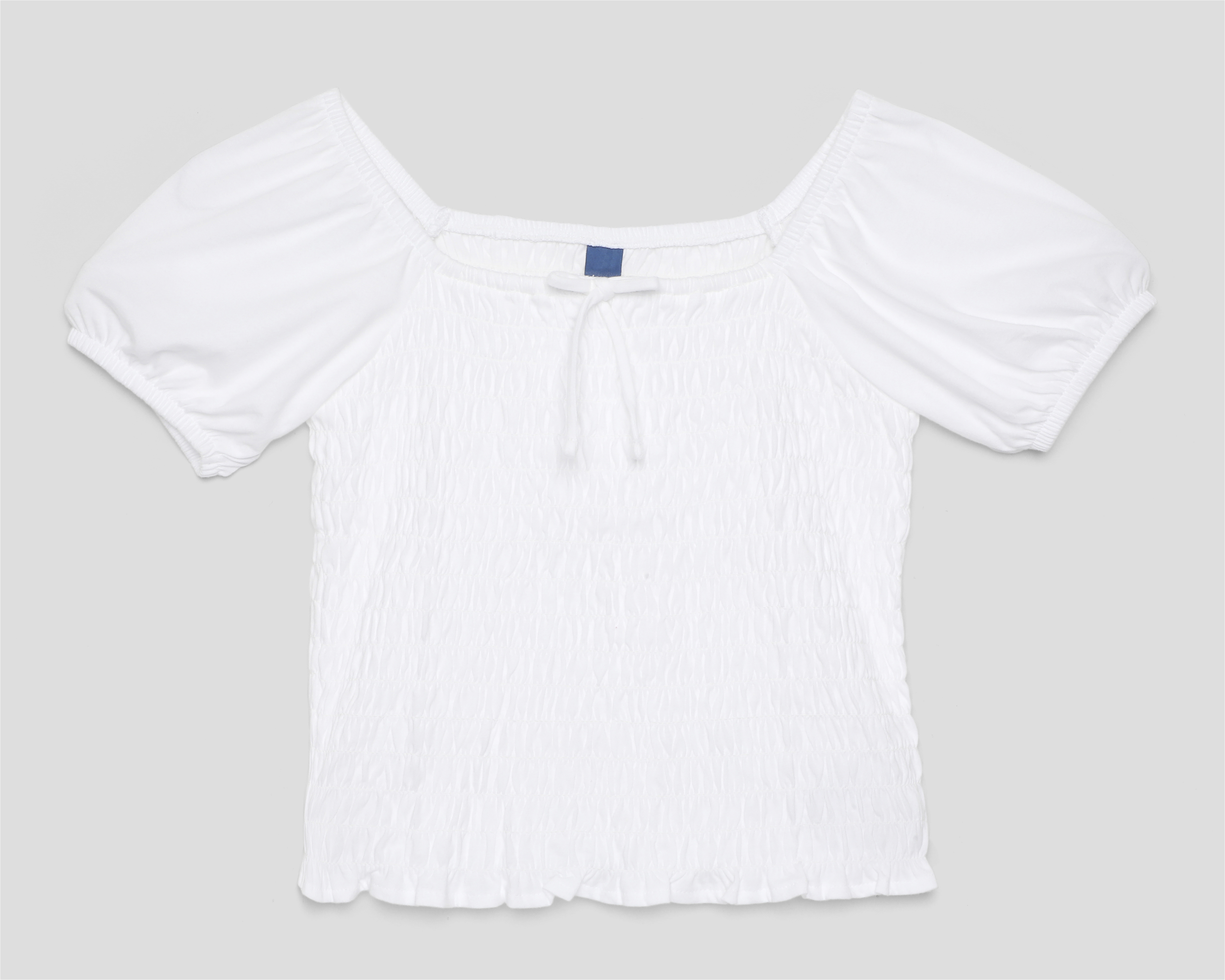 Blusa Cuello Campesino Blanca Old Navy para Niña