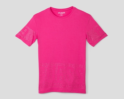 Foto 1 | Foto 1 | Playera de Cuello Redondo Rosa Guess Juvenil