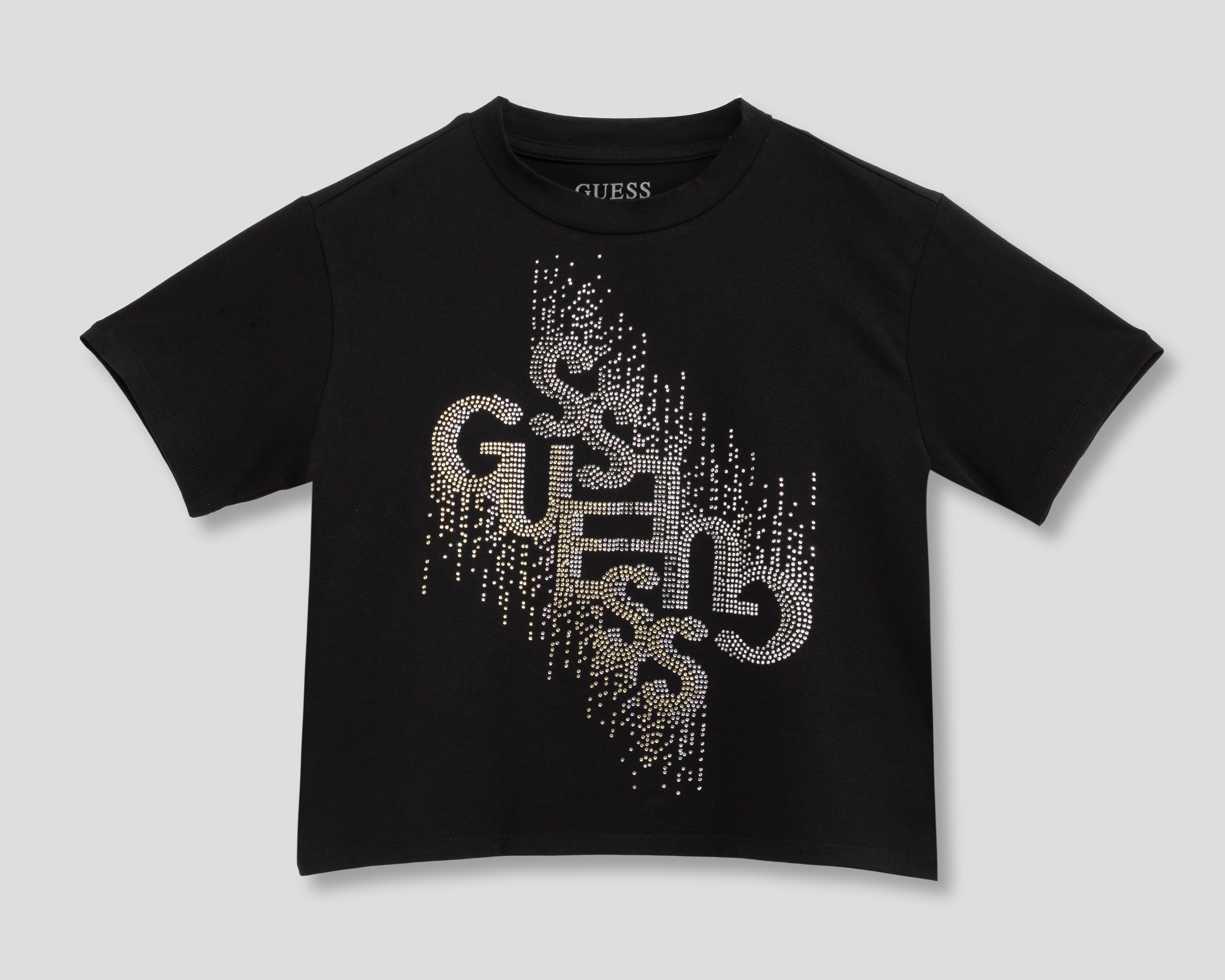 Playera de Cuello Redondo Negro Guess Juvenil