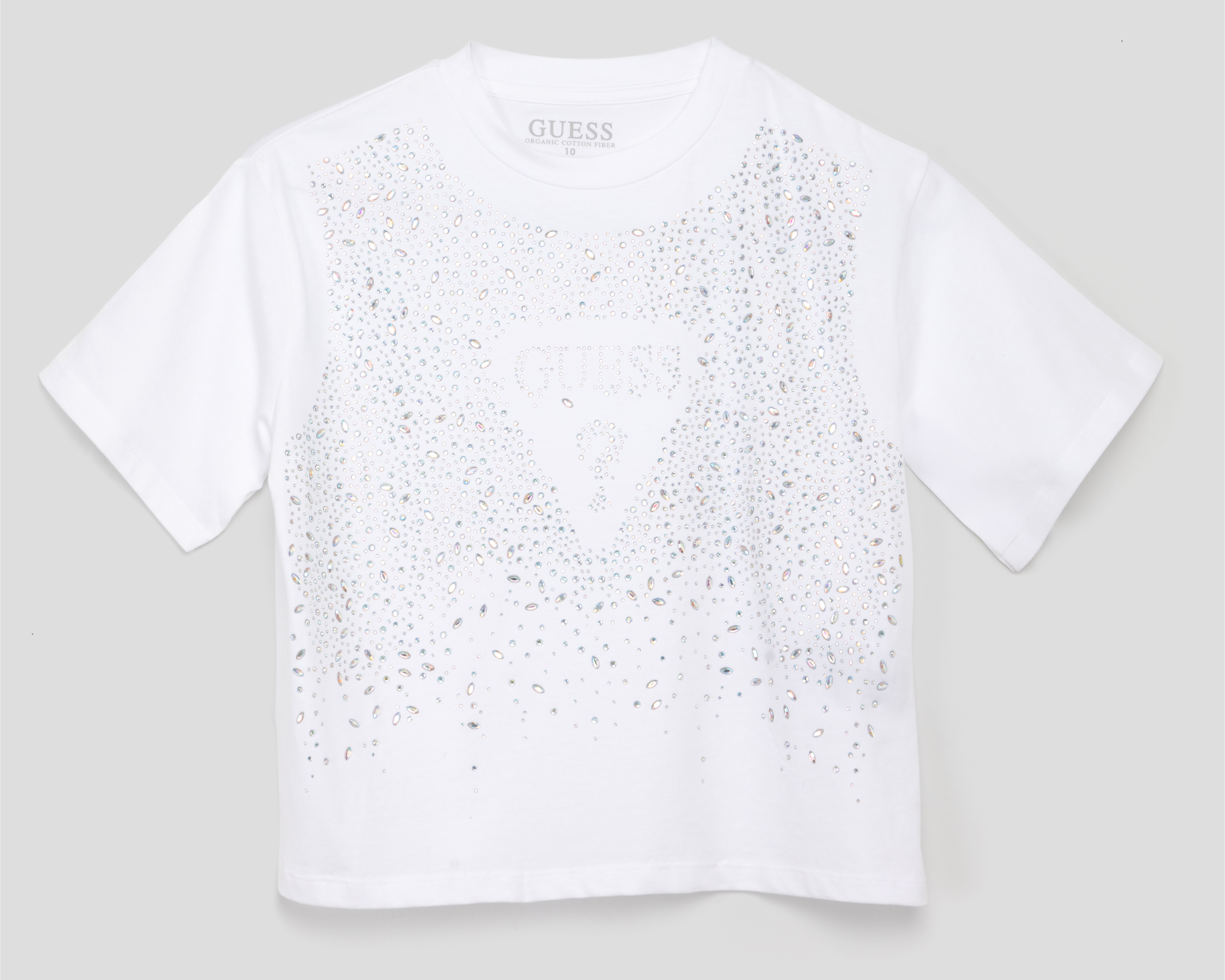 Blusa de Cuello Redondo Blanca Guess Juvenil