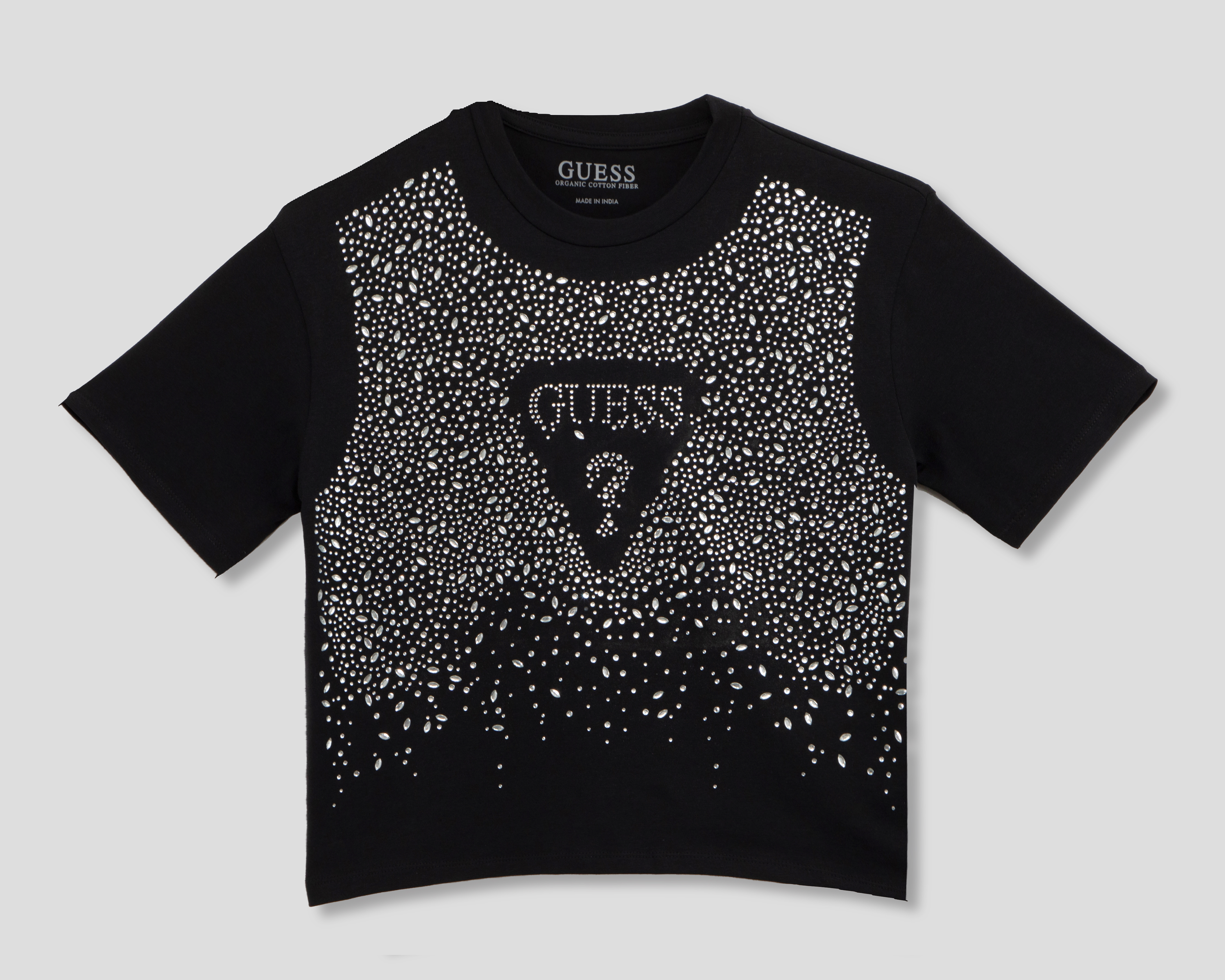 Playera de Cuello Redondo Negro Guess Juvenil