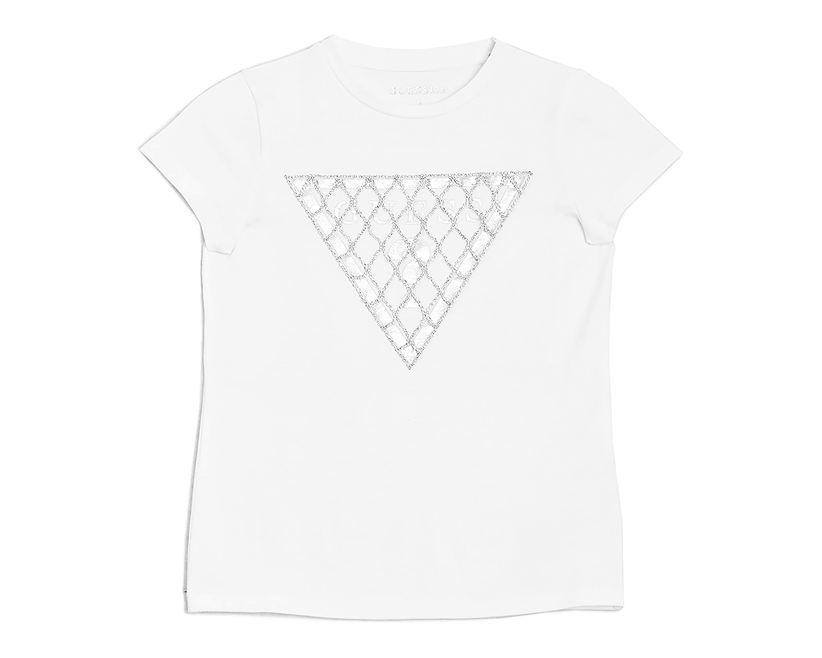 Foto 2 pulgar | Foto 1 | Playera de Cuello Redondo Blanca Guess Juvenil