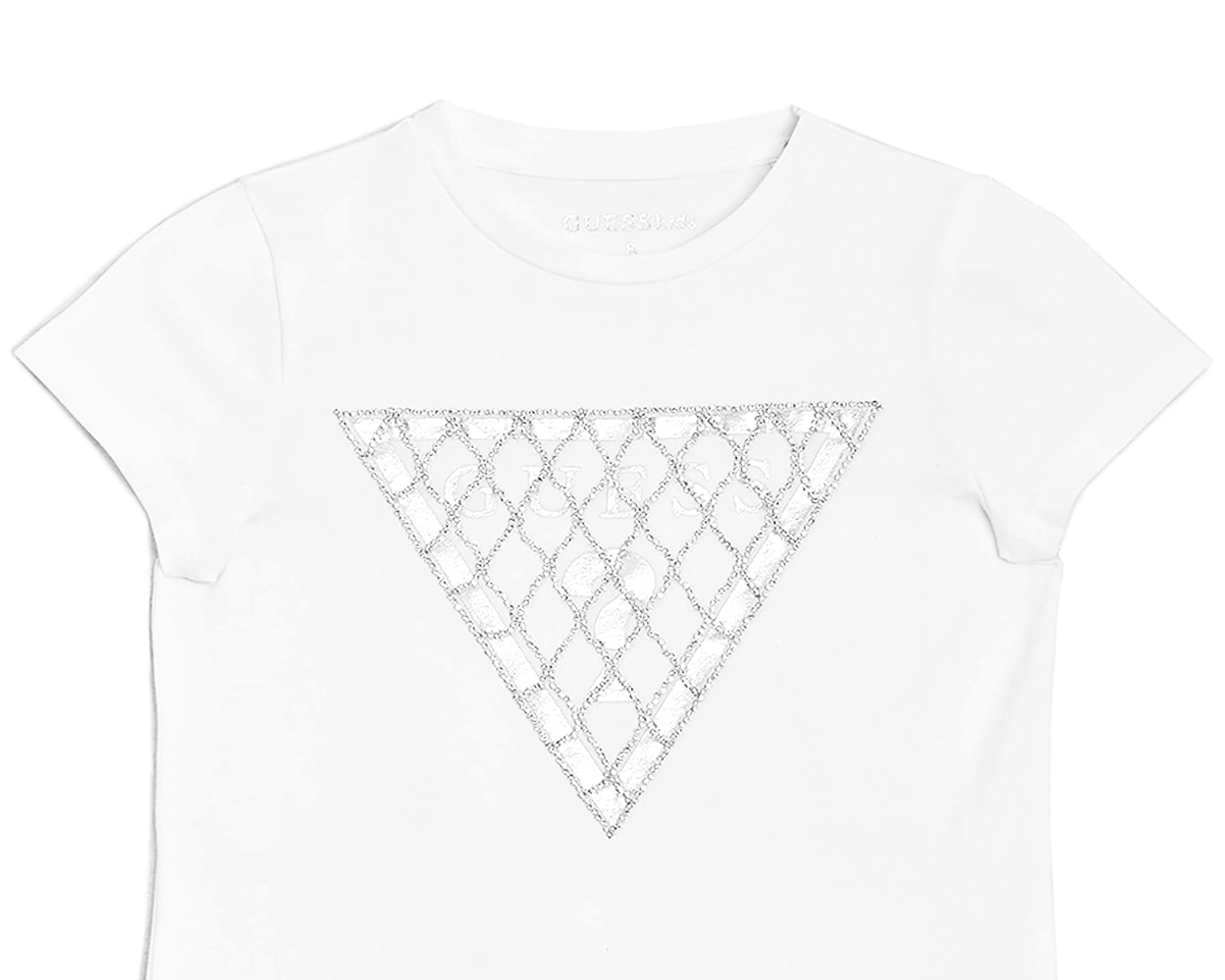 Foto 4 pulgar | Foto 3 | Playera de Cuello Redondo Blanca Guess Juvenil