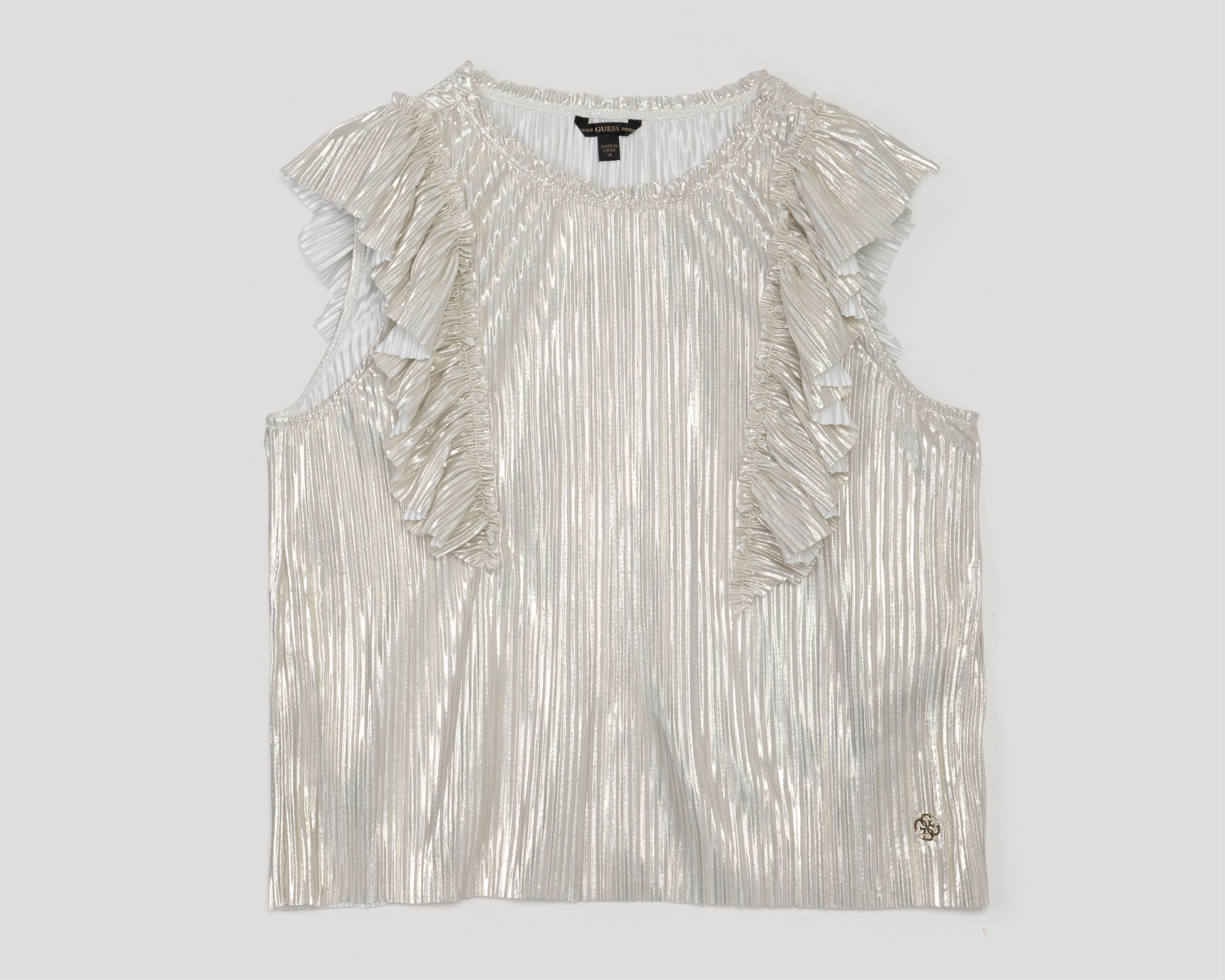 Foto 1 | Foto 1 | Blusa de Cuello Redondo Metálica Guess Juvenil