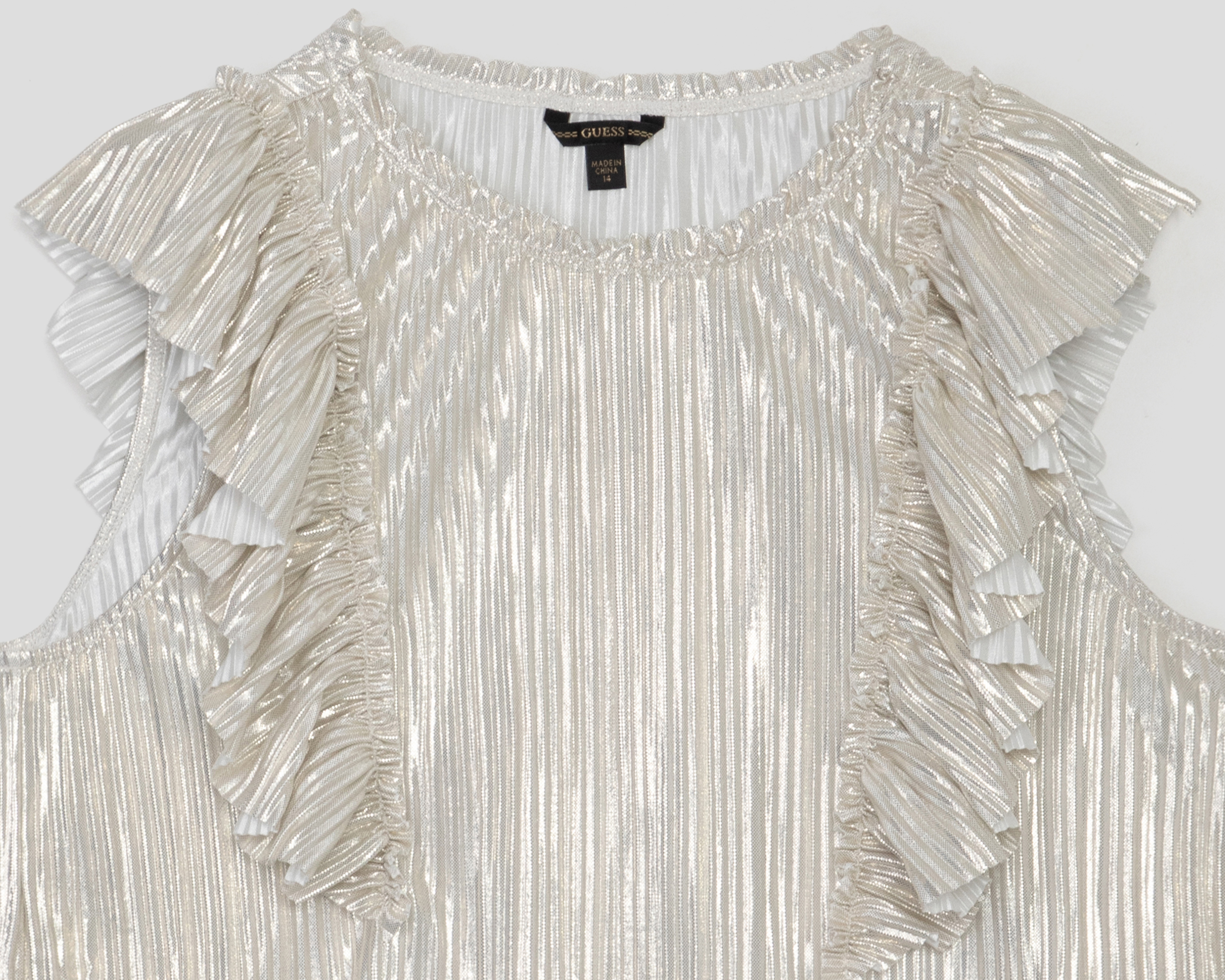 Foto 3 | Foto 3 | Blusa de Cuello Redondo Metálica Guess Juvenil