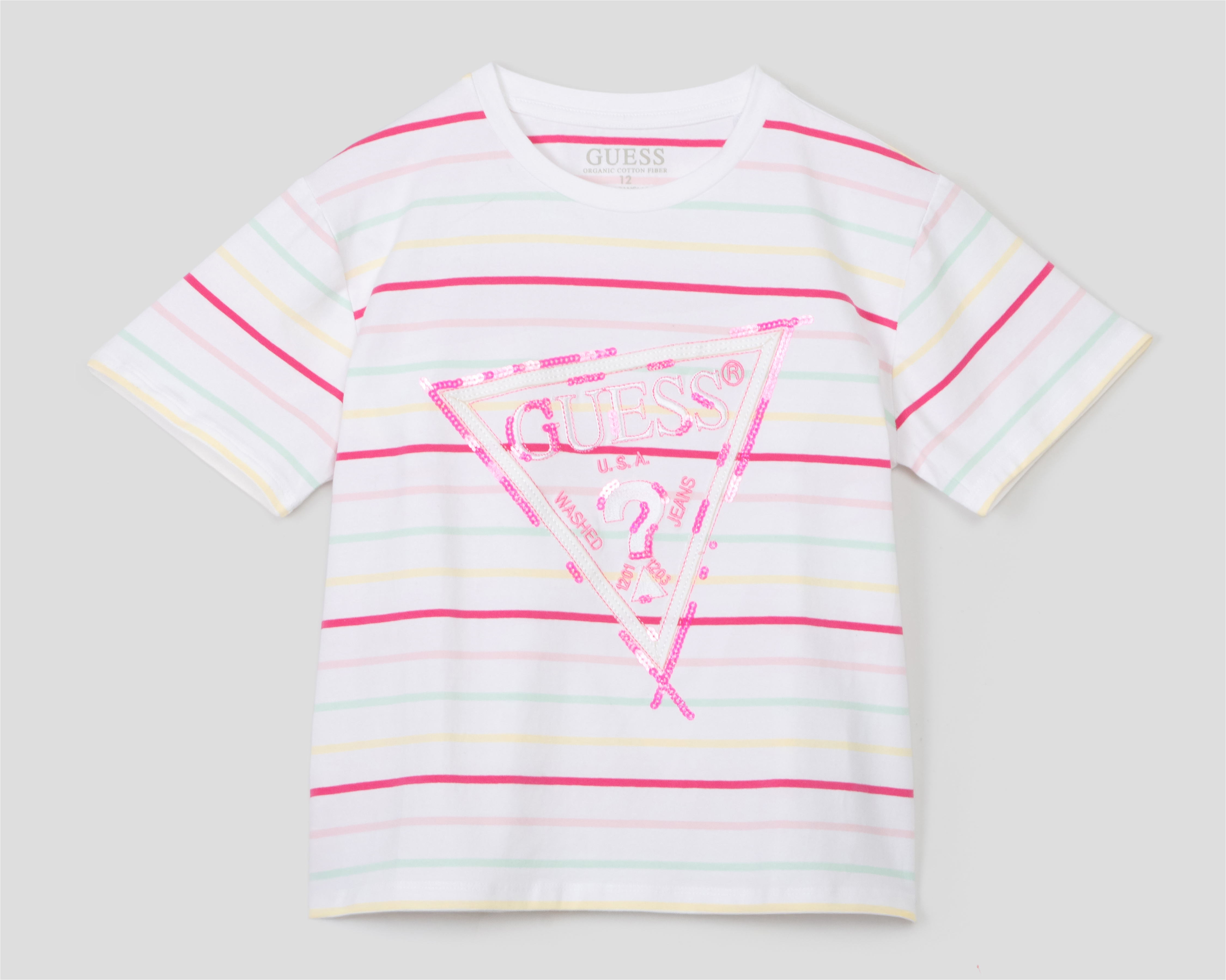 Foto 1 | Foto 1 | Playera de Cuello Redondo Blanca Guess Juvenil