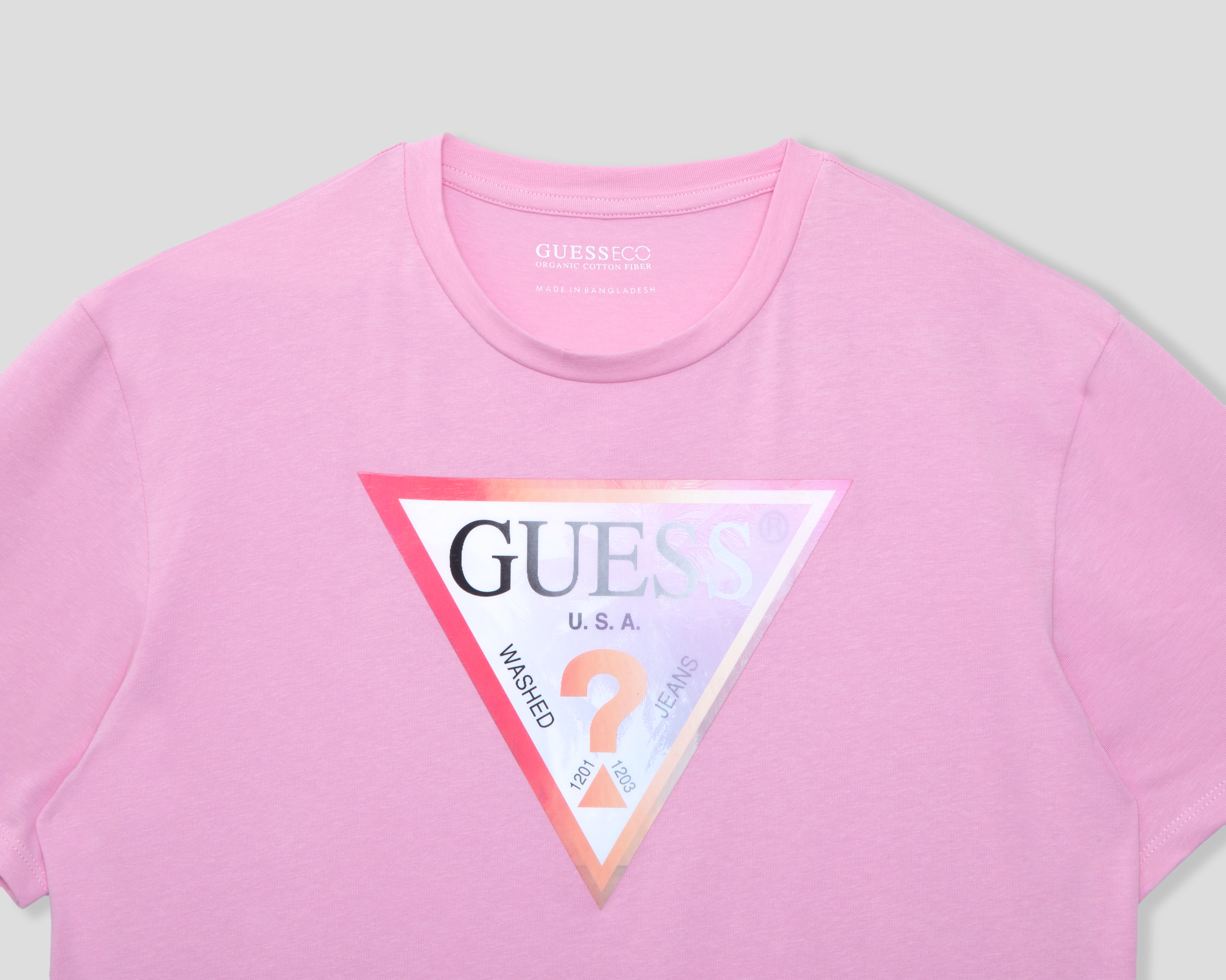 Foto 3 | Foto 3 | Playera de Cuello Redondo Rosa Guess Juvenil