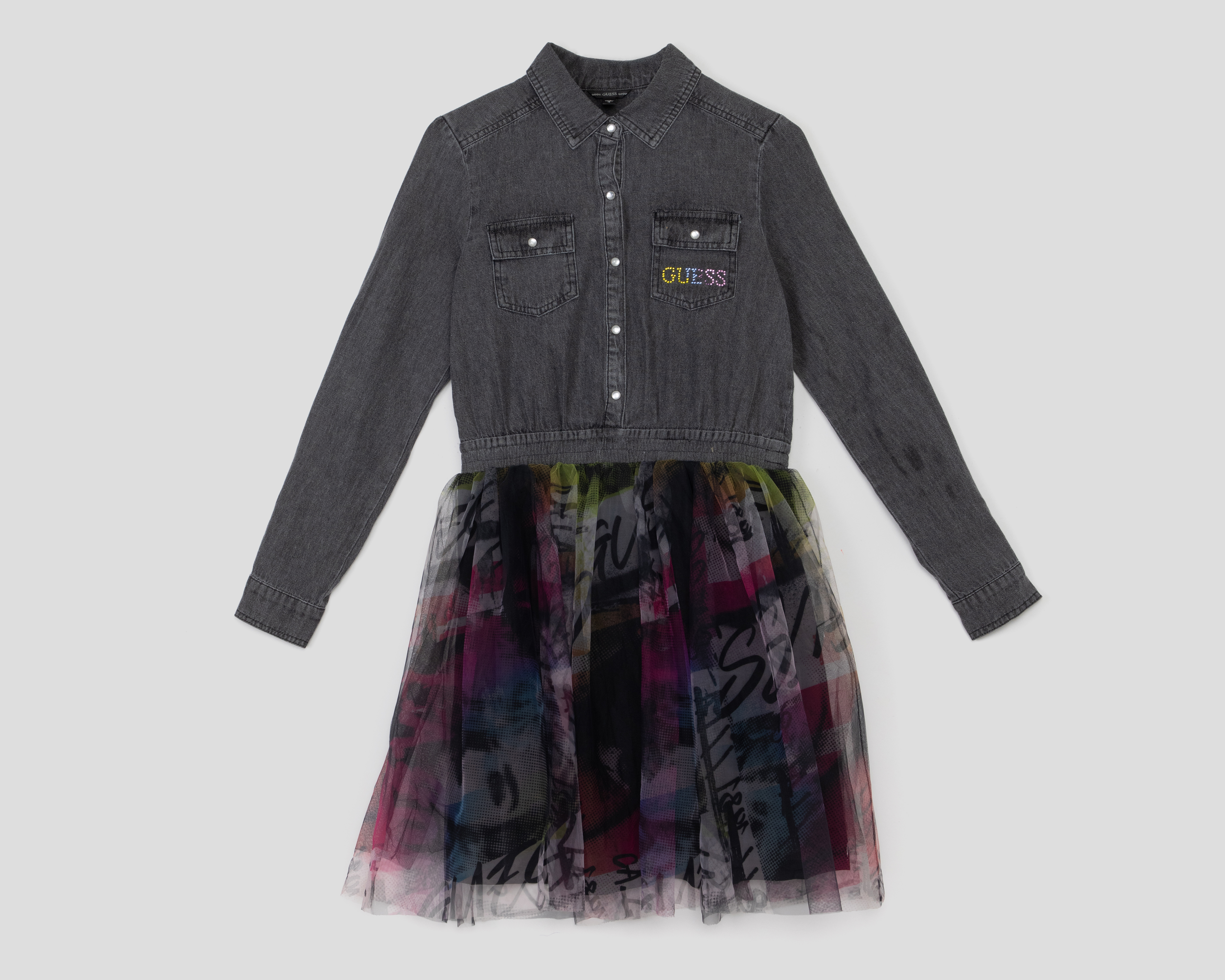 Foto 1 | Foto 1 | Vestido Gris Guess Juvenil