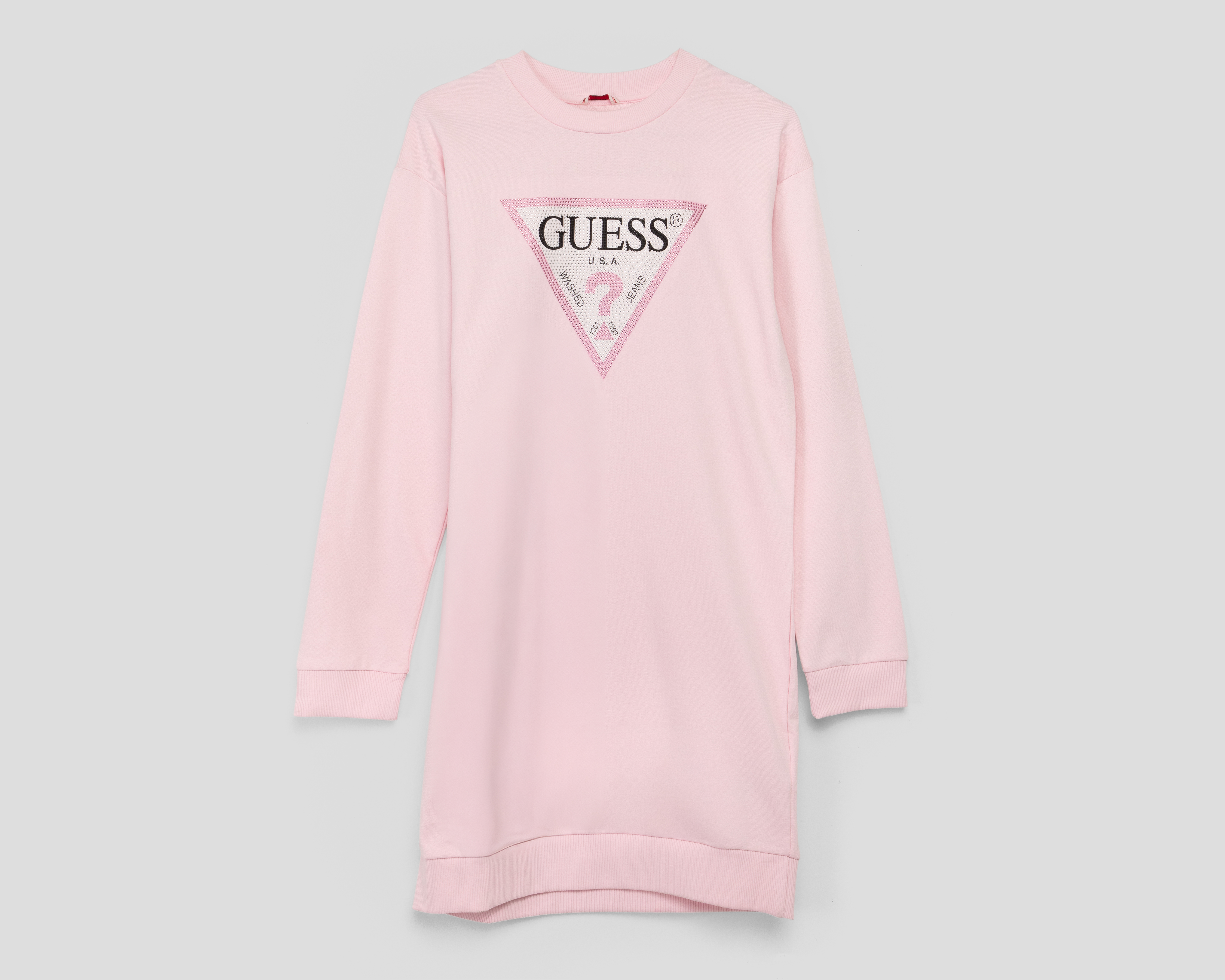 Vestido Casual Guess Rosa con Manga Larga Juvenil