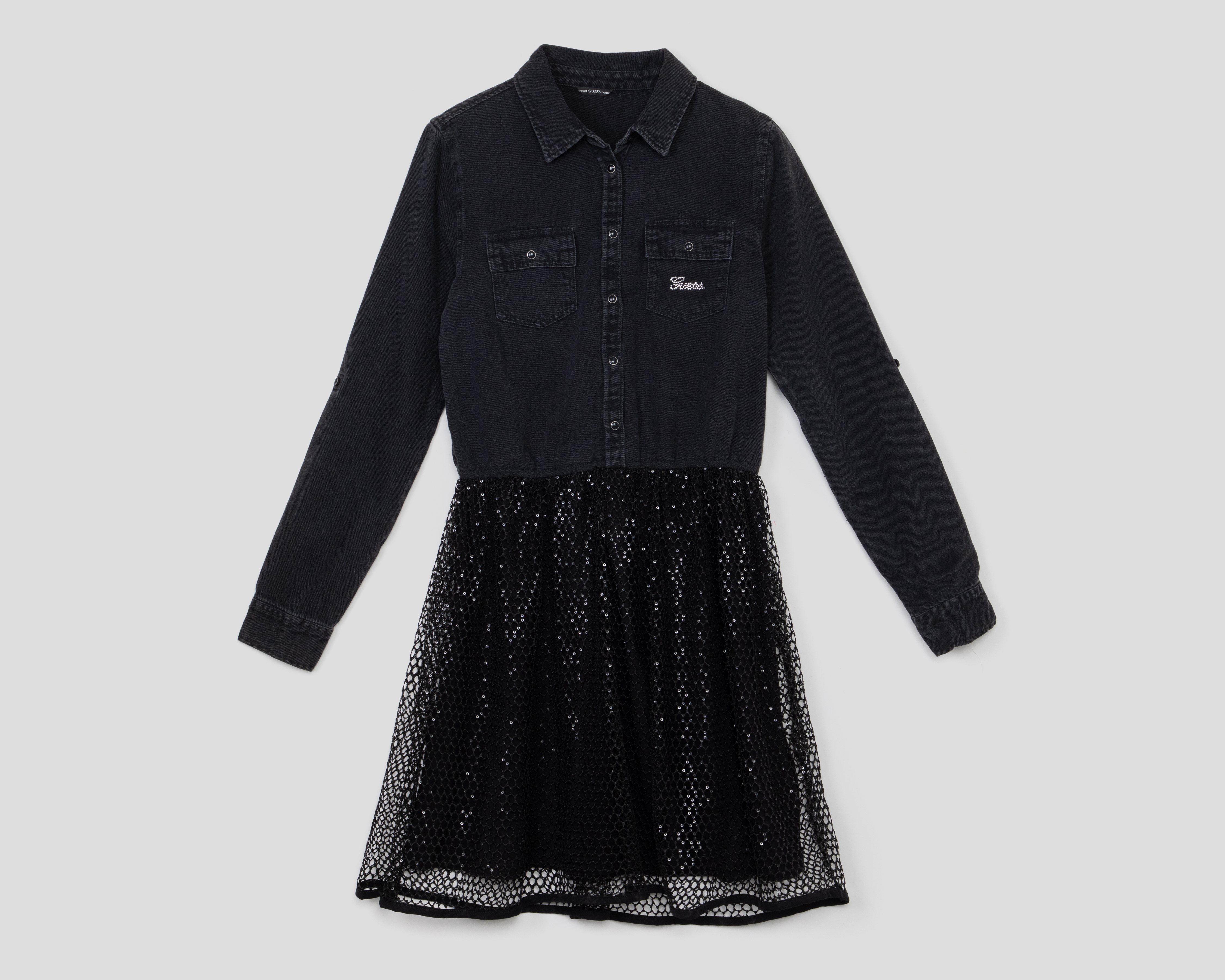 Foto 2 pulgar | Foto 1 | Vestido Negro Guess Juvenil