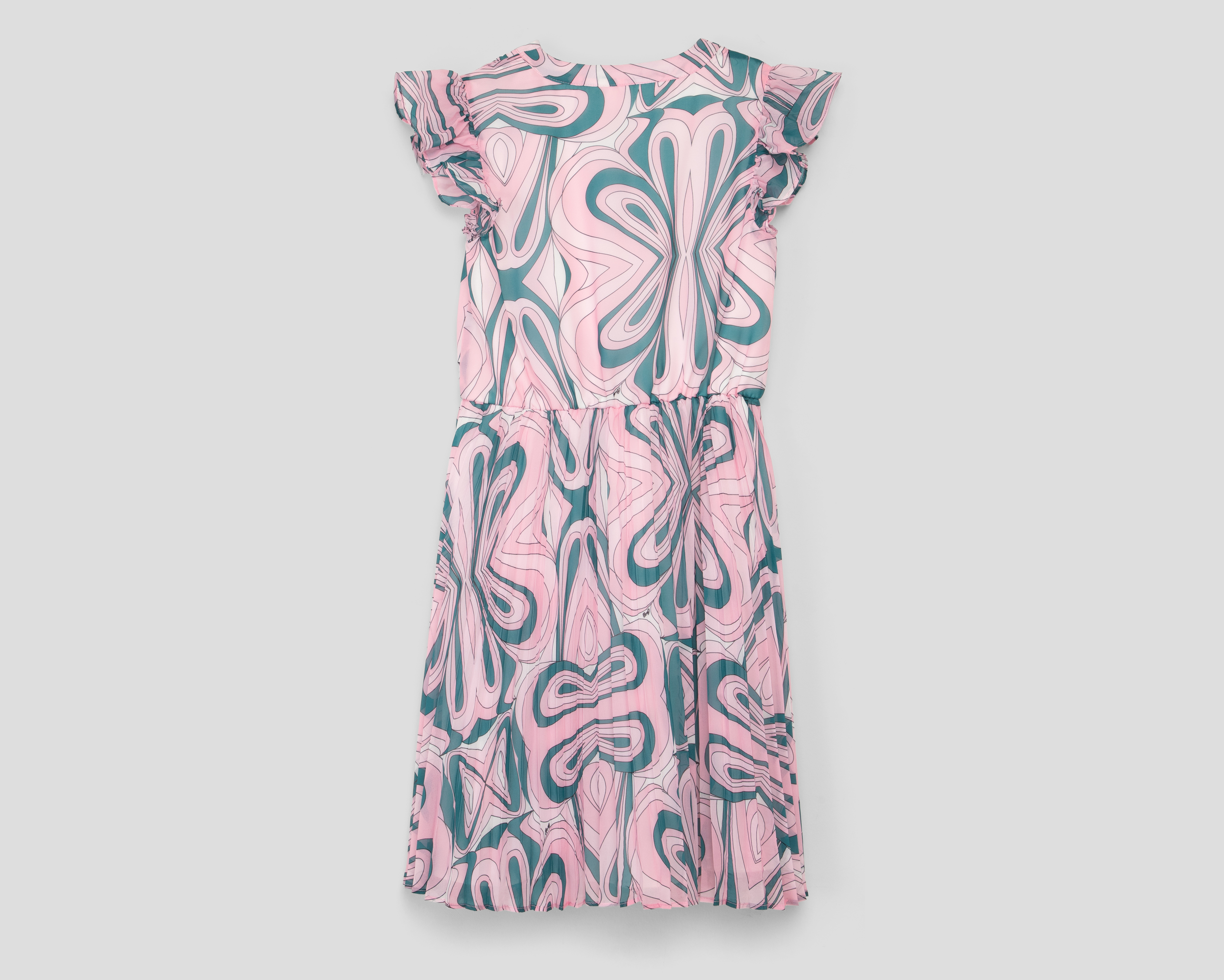 Foto 2 | Foto 2 | Vestido Casual Guess Estampado Rosa con Olanes Juvenil