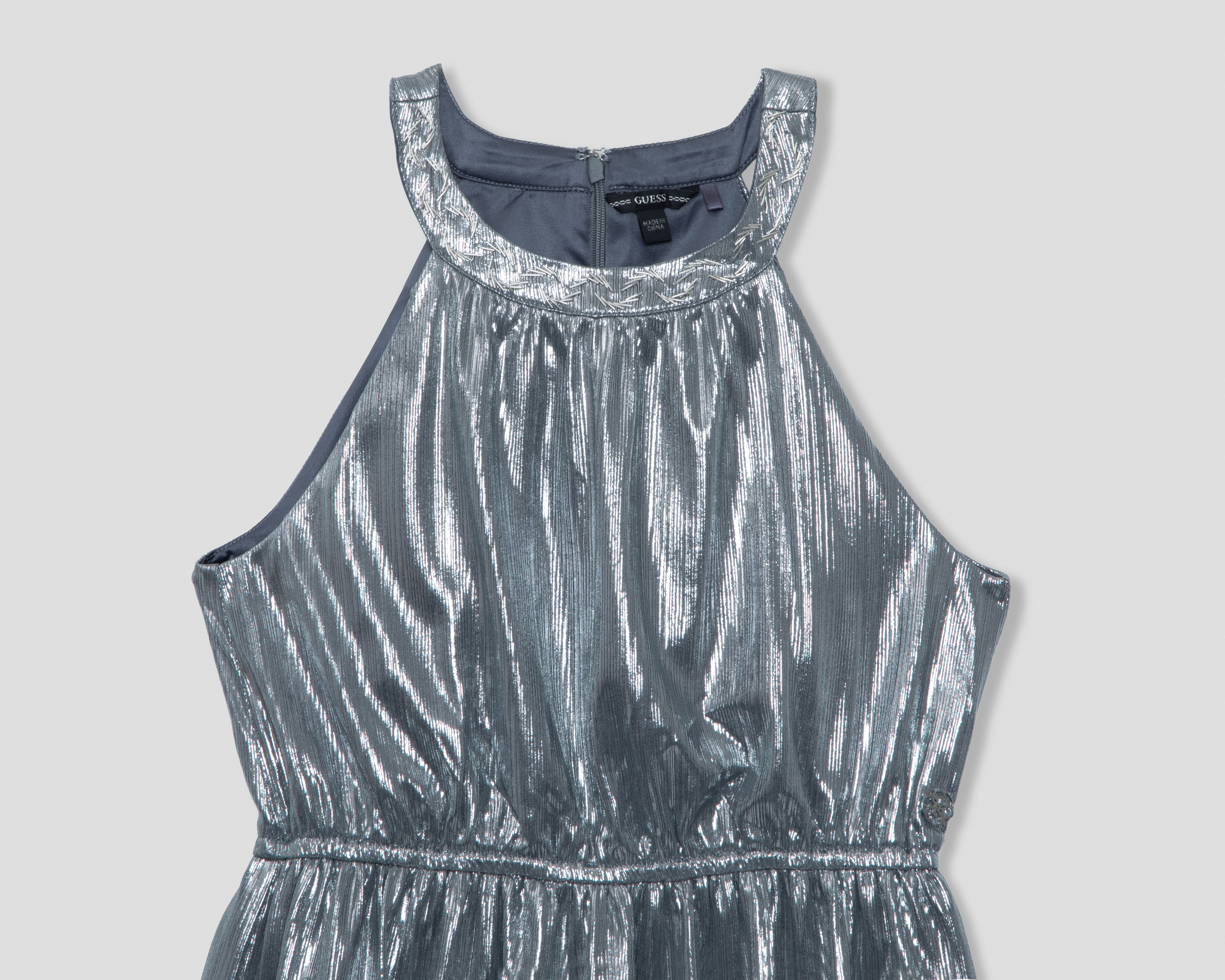 Foto 3 | Foto 3 | Vestido Plateado Guess Juvenil