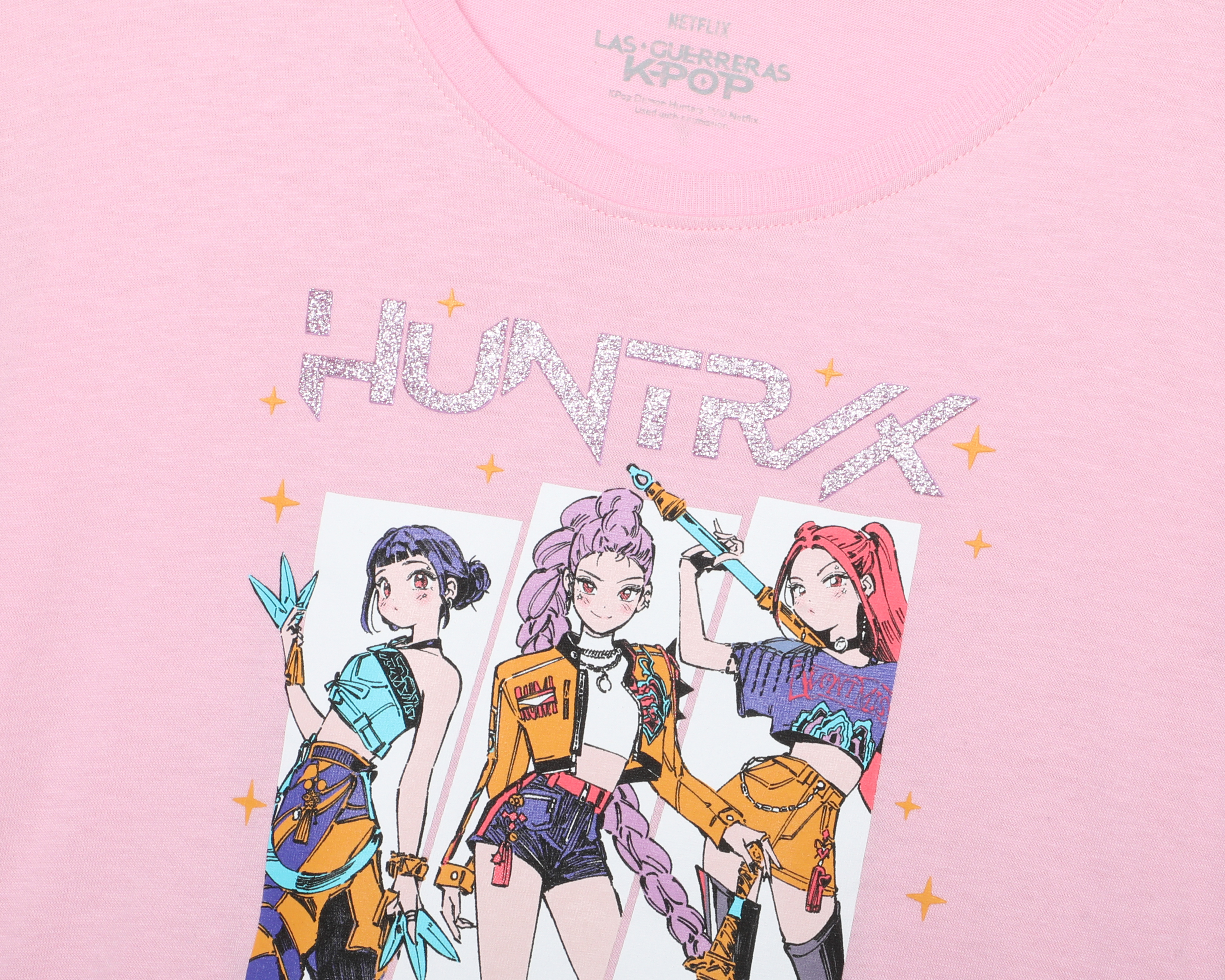 Foto 3 | Foto 3 | Playera de Cuello Redondo Rosa Las Guerreras K-Pop para Niña