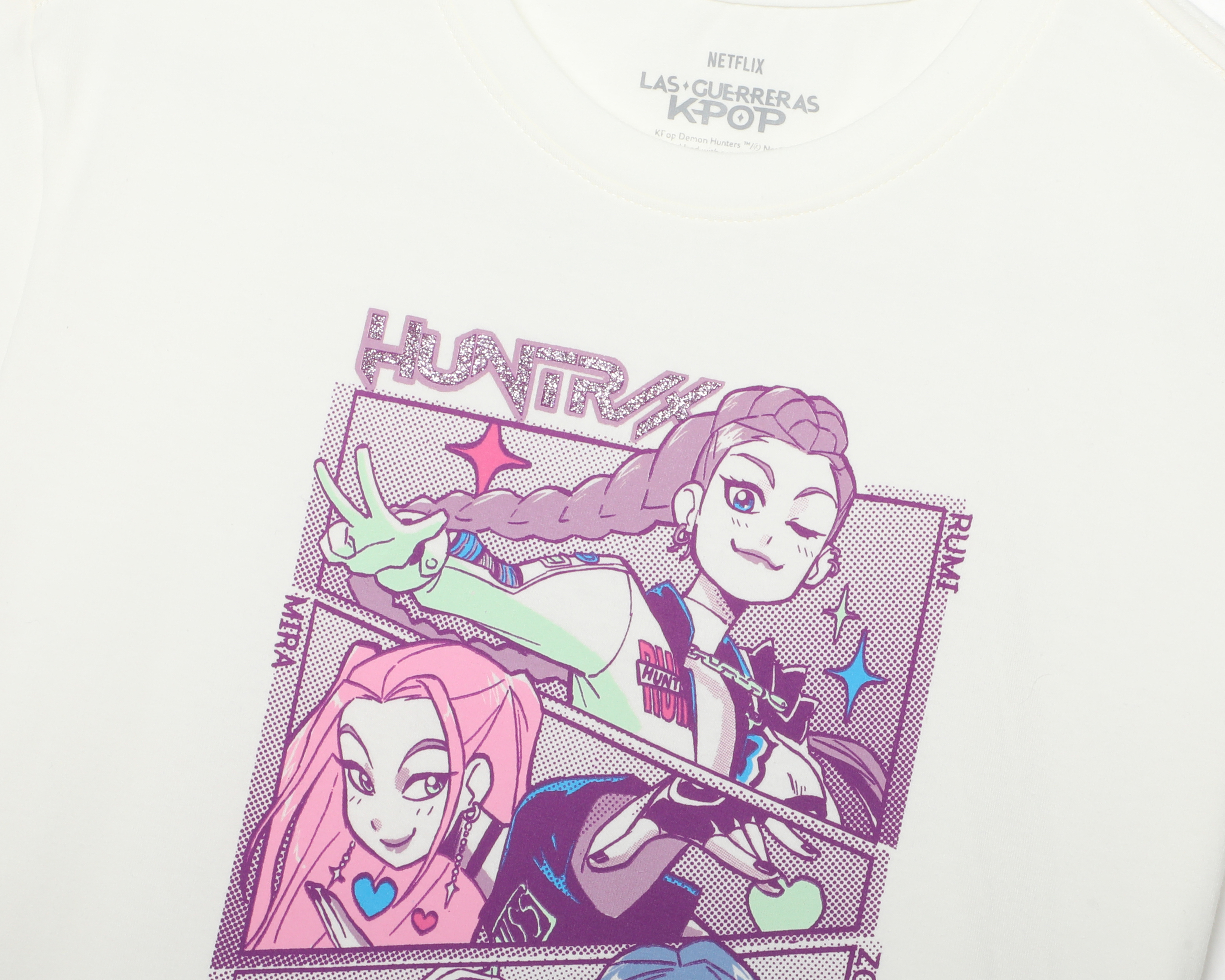 Foto 3 | Foto 3 | Playera de Cuello Redondo Ivory Las Guerreras K-Pop para Niña