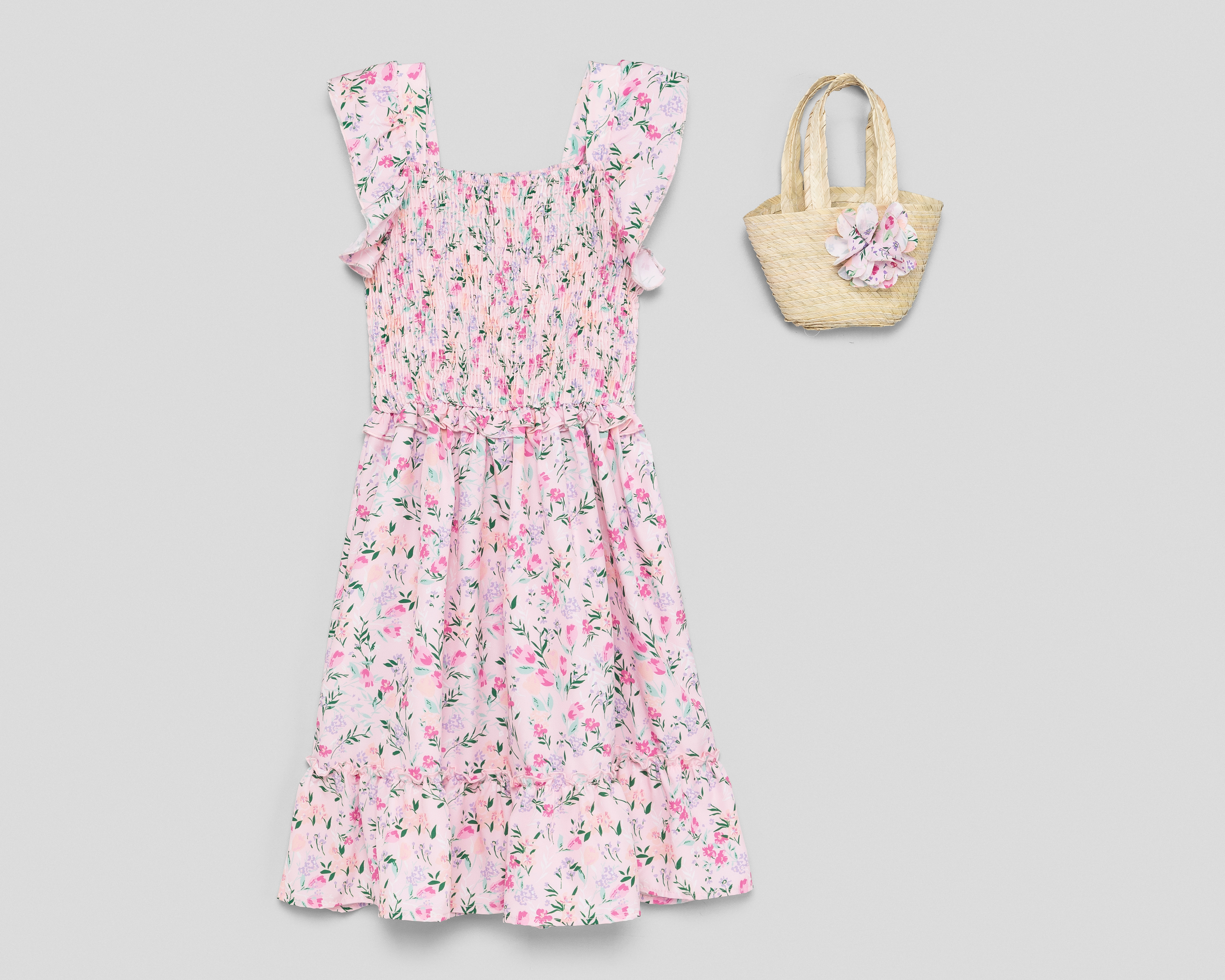 Foto 1 | Foto 1 | Vestido Rosa Girls Attitude para Niña con Bolsa