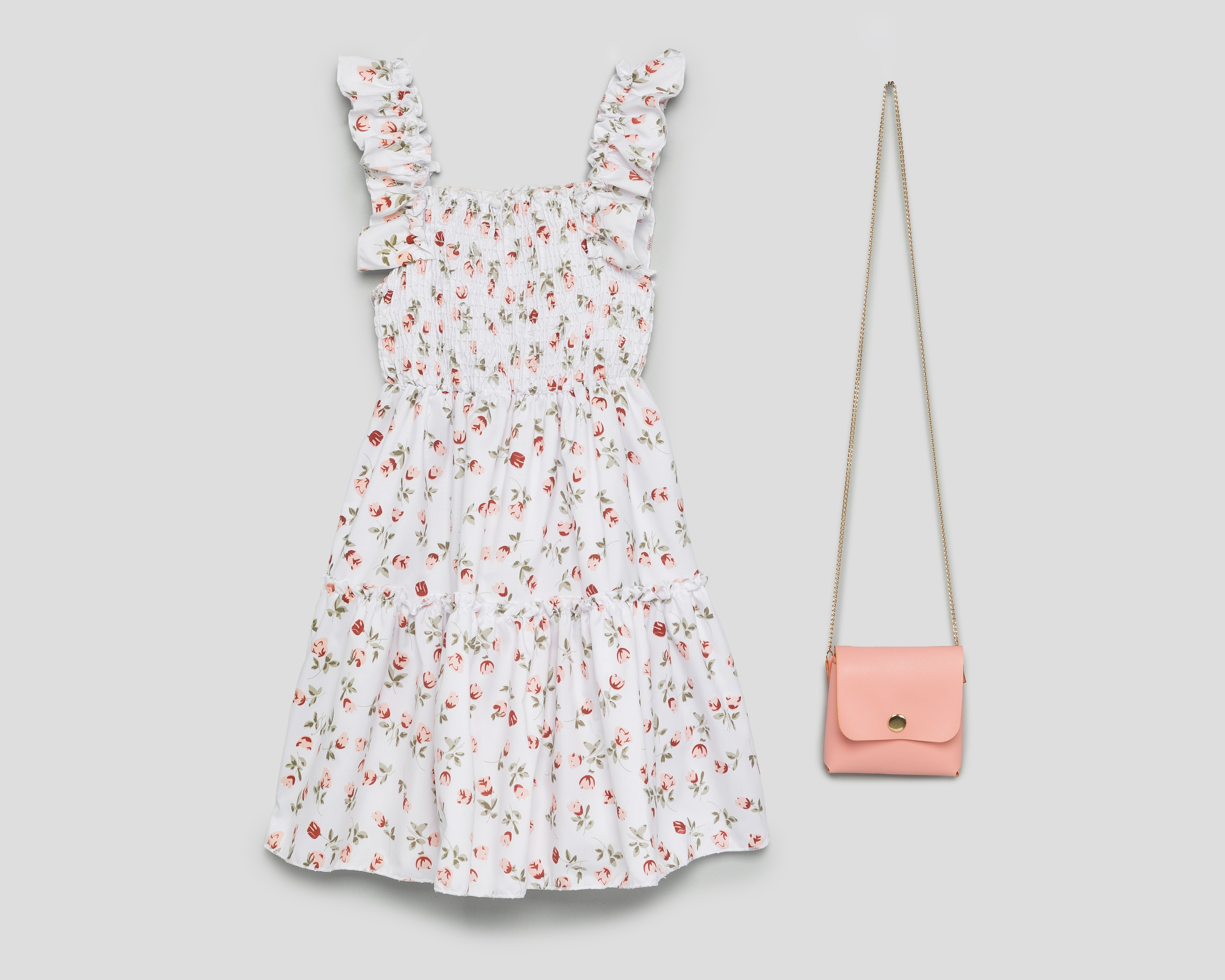 Vestido Blanco Girls Attitude para Niña con Bolsa