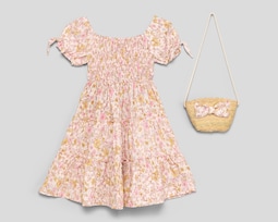 Vestido Rosa Girls Attitude para Niña con Bolsa