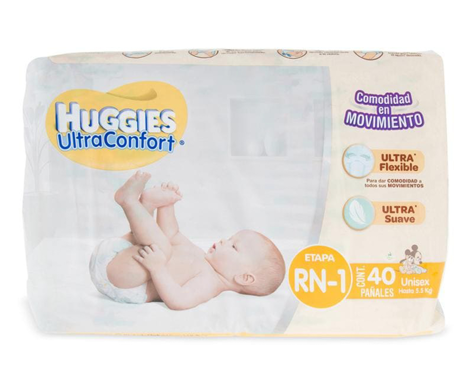 Foto 2 pulgar | Foto 1 | Pañales marca Huggies UltraConfort para Recién Nacido