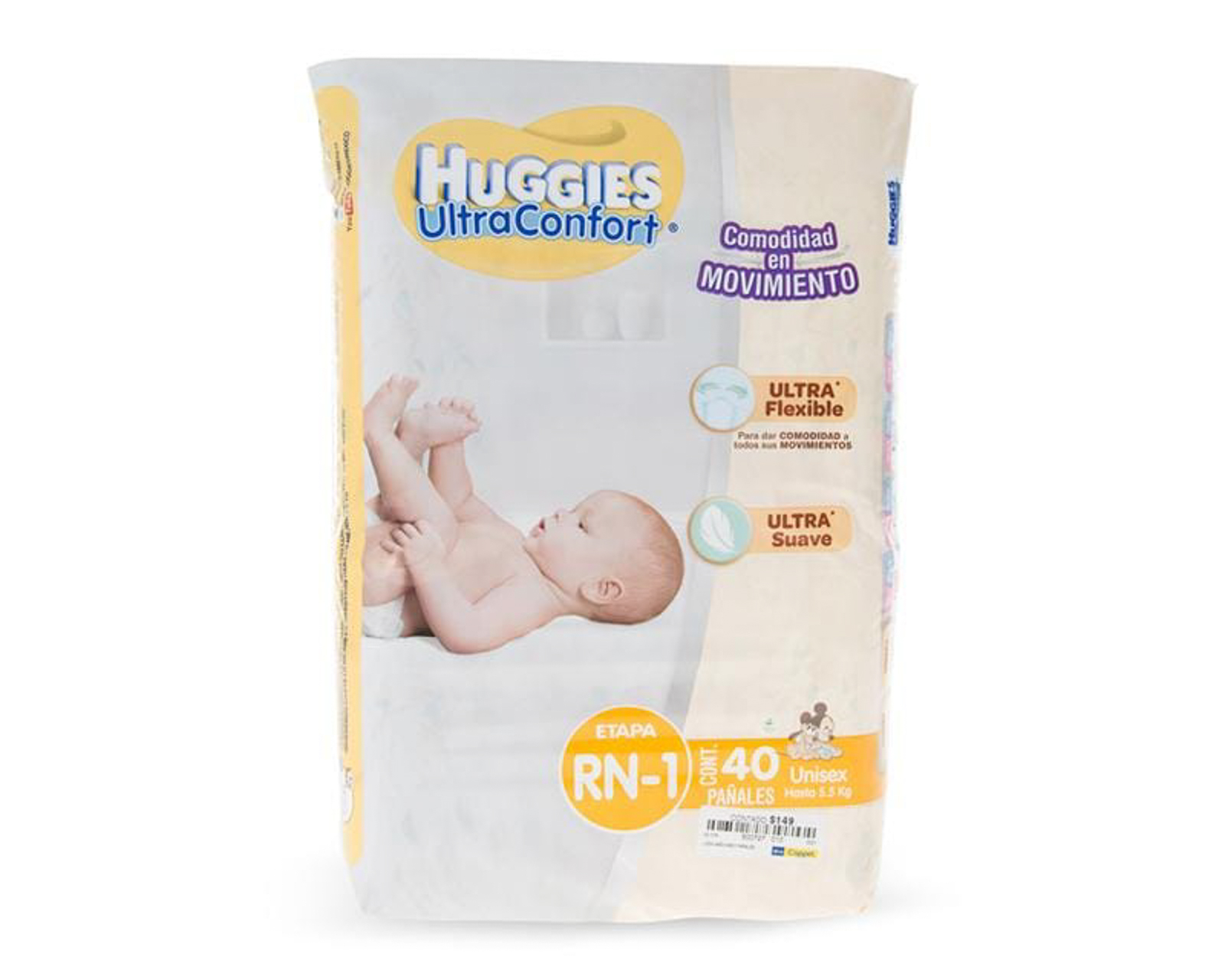 Foto 3 pulgar | Foto 2 | Pañales marca Huggies UltraConfort para Recién Nacido