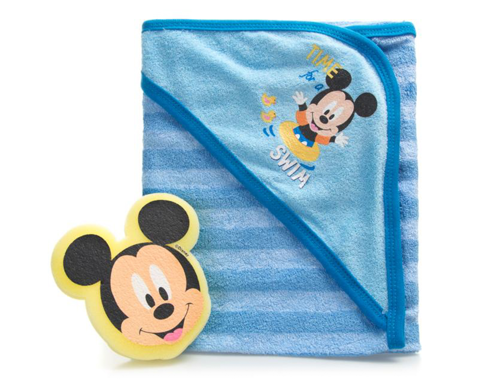 Toalla de Baño y Esponja Mickey Mouse marca Disney para Bebé Niño
