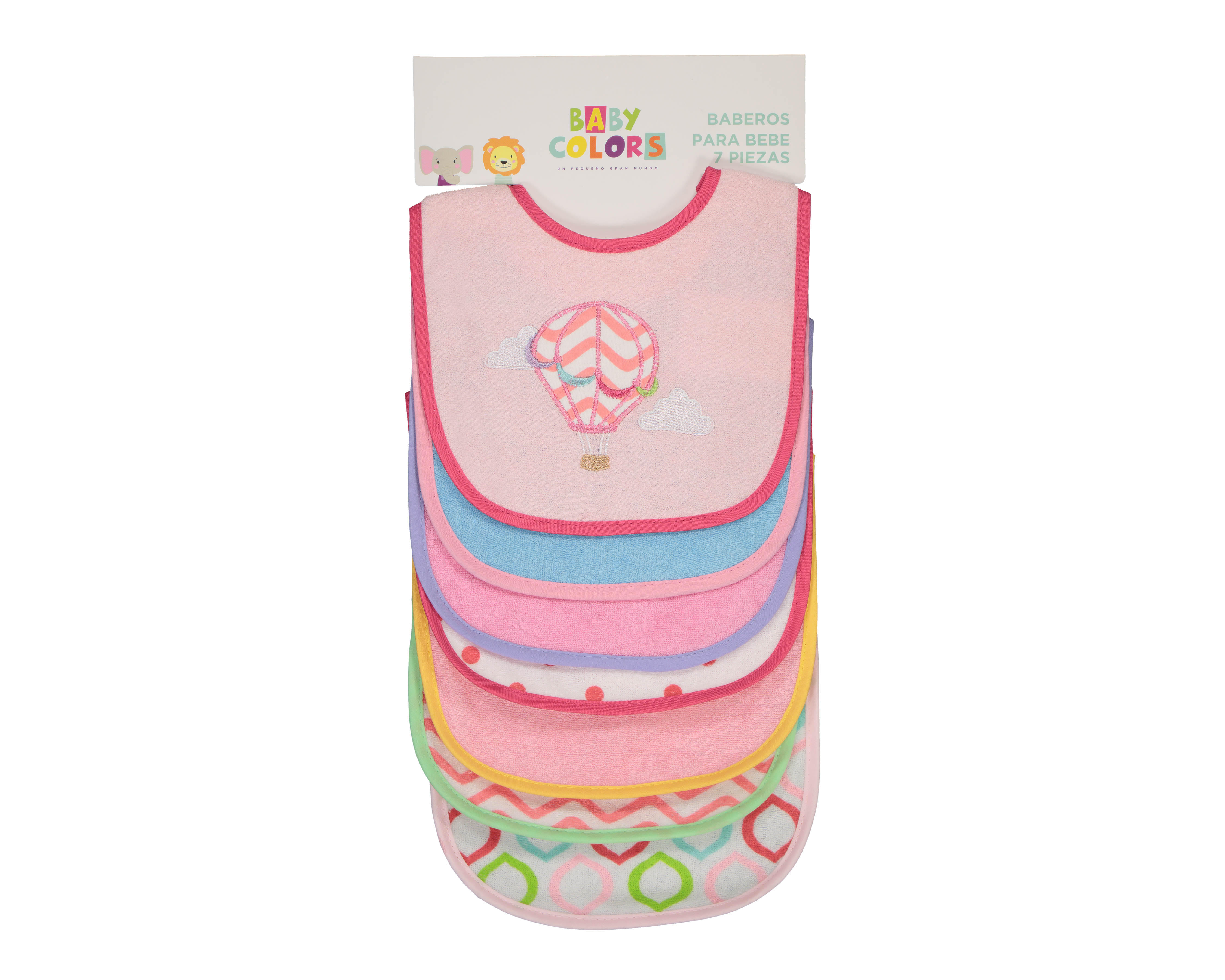 Foto 5 pulgar | Foto 4 | Babero Baby Colors para Bebé Niña 7 Piezas