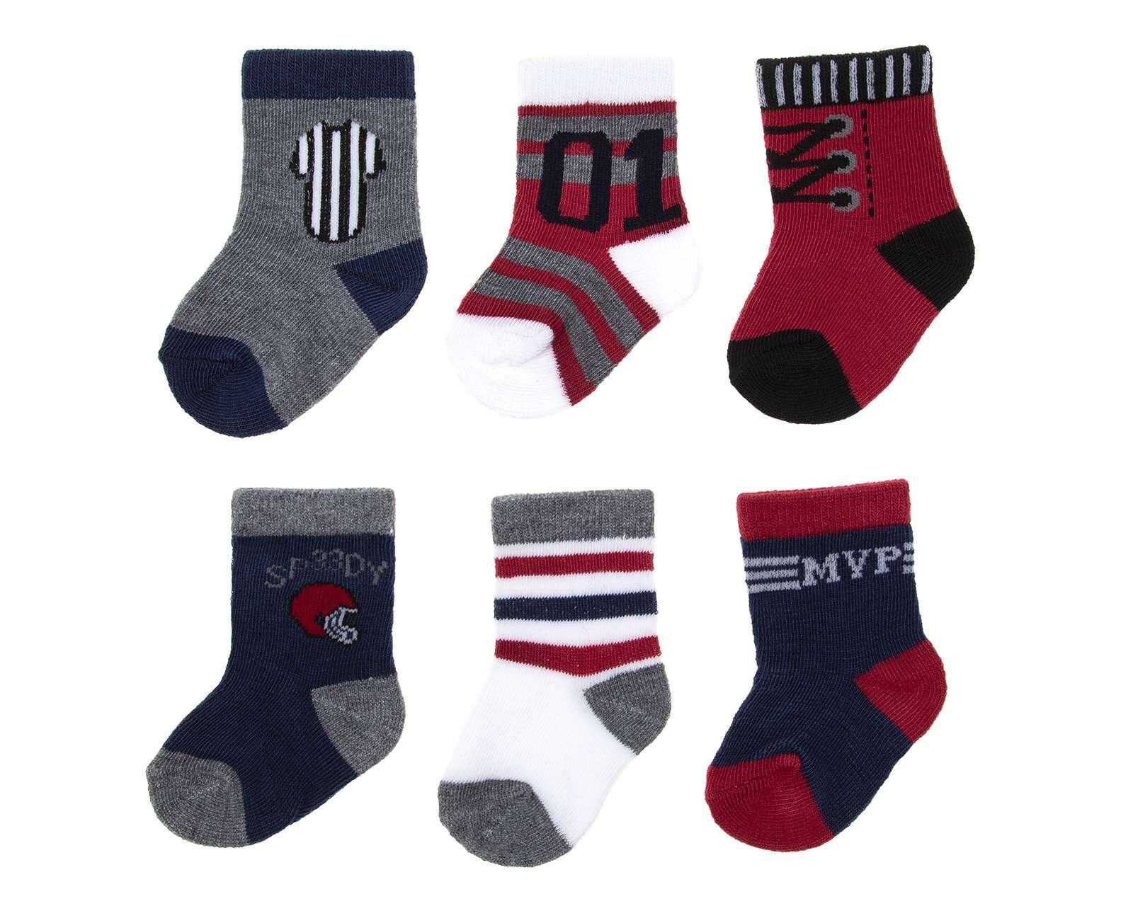 Calcetas Baby Colors para Bebé Niño 6 Pares