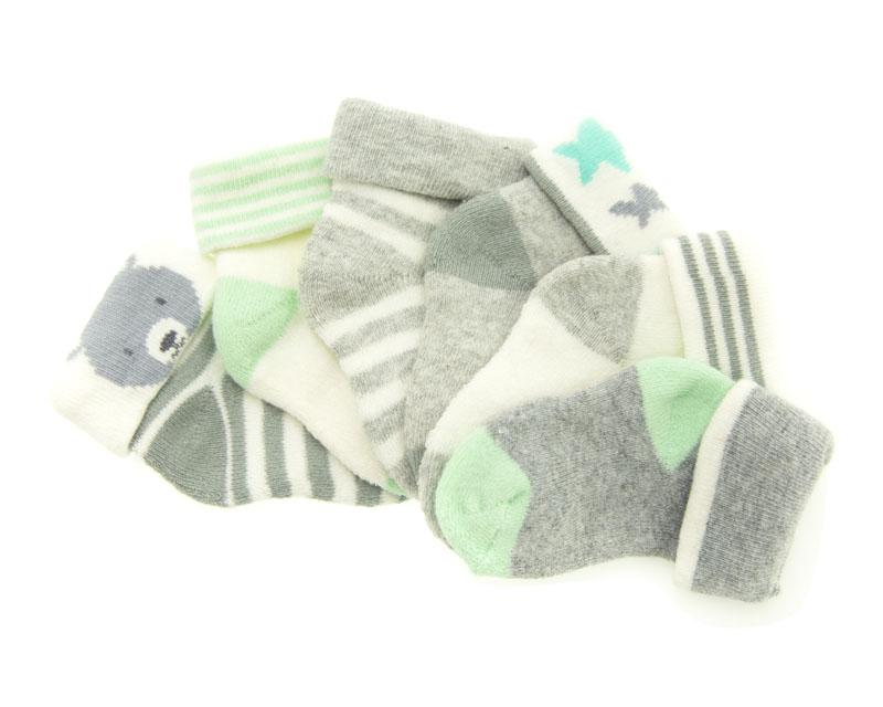 Calcetas Baby Colors con Doblez para Bebé Niño 6 Pares