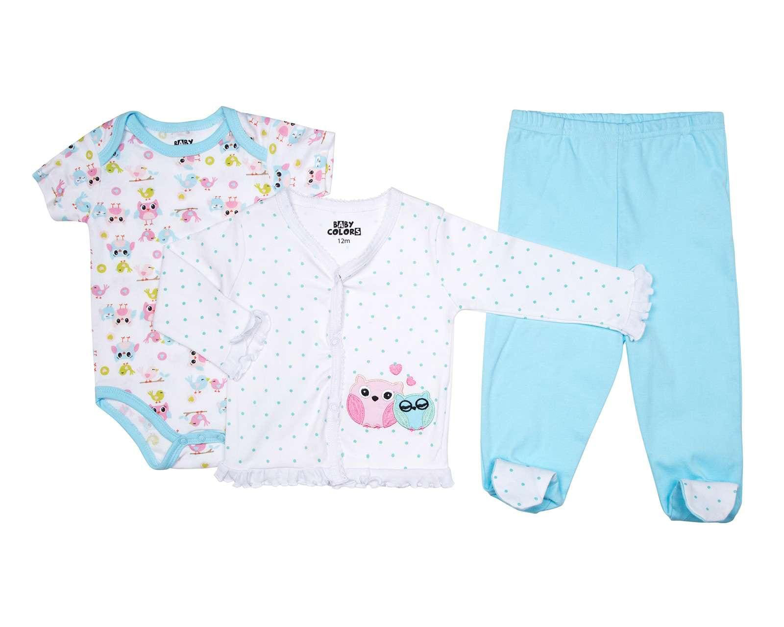 Conjunto de Algodón Baby Colors para Bebé Niña