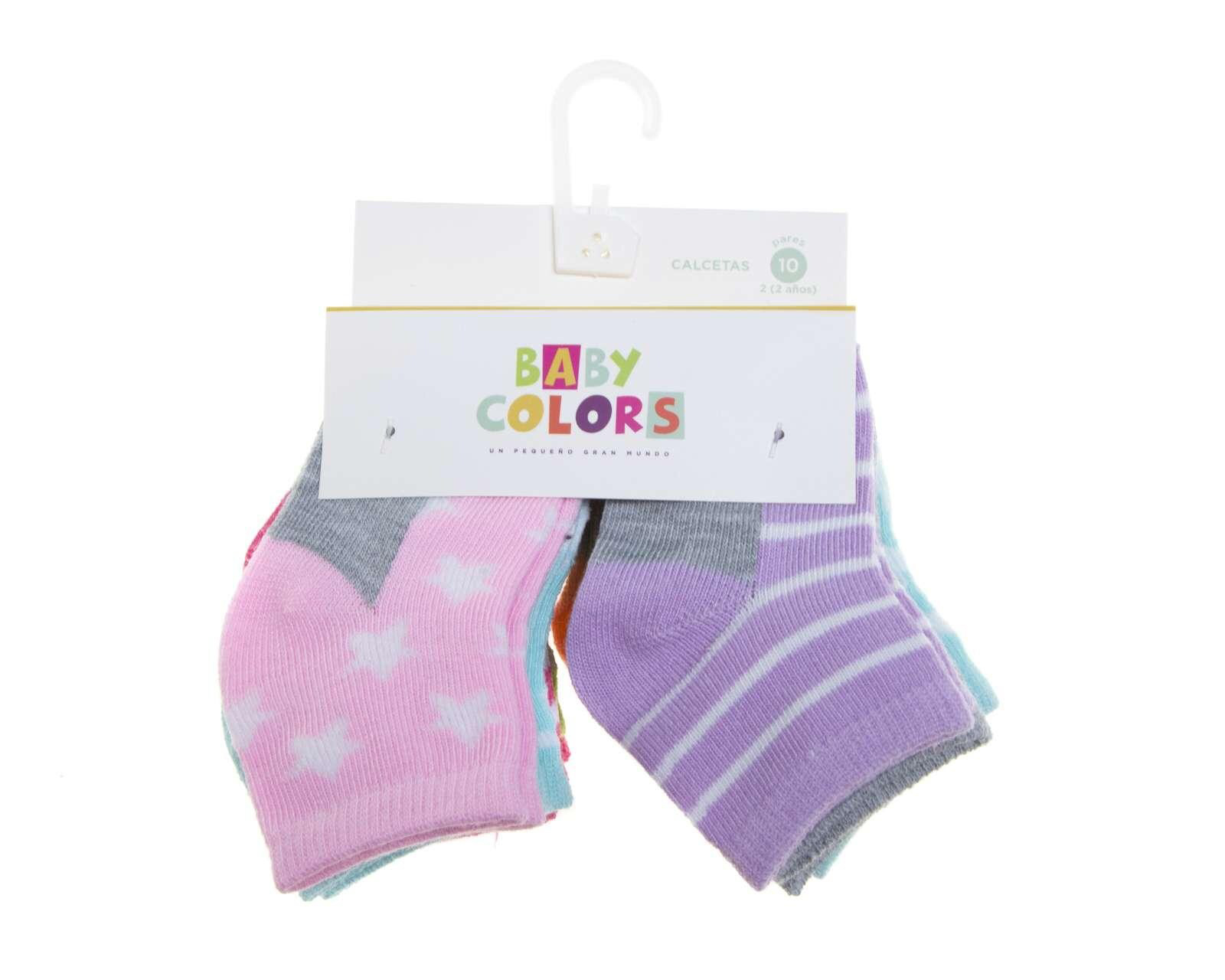 Foto 4 pulgar | Foto 3 | Calcetas Baby Colors para Bebé Niña 10 Pares