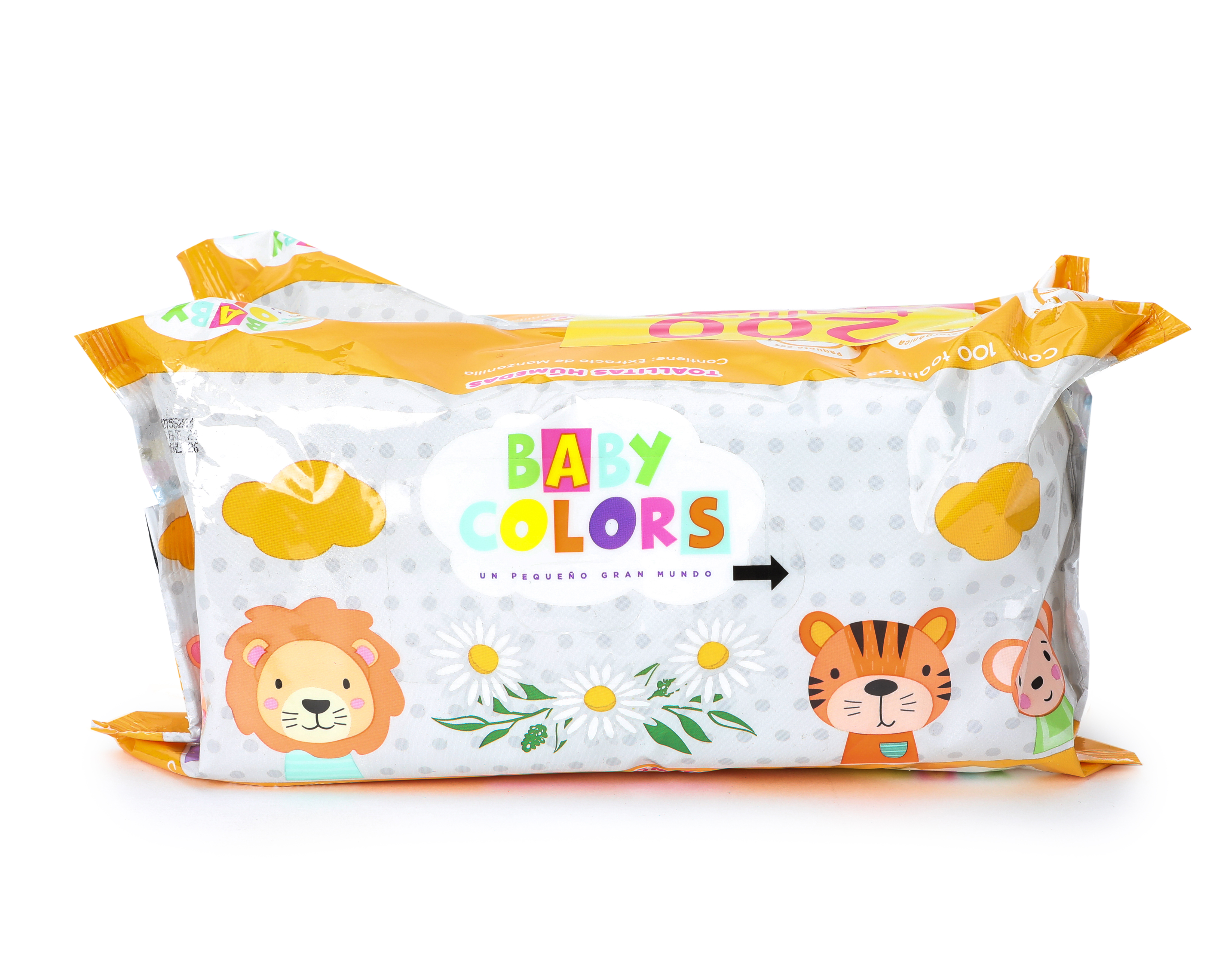 Foto 2 pulgar | Foto 1 | Toallitas Húmedas Baby Colors con Manzanilla para Bebé 2 Paquetes con 100 c/u