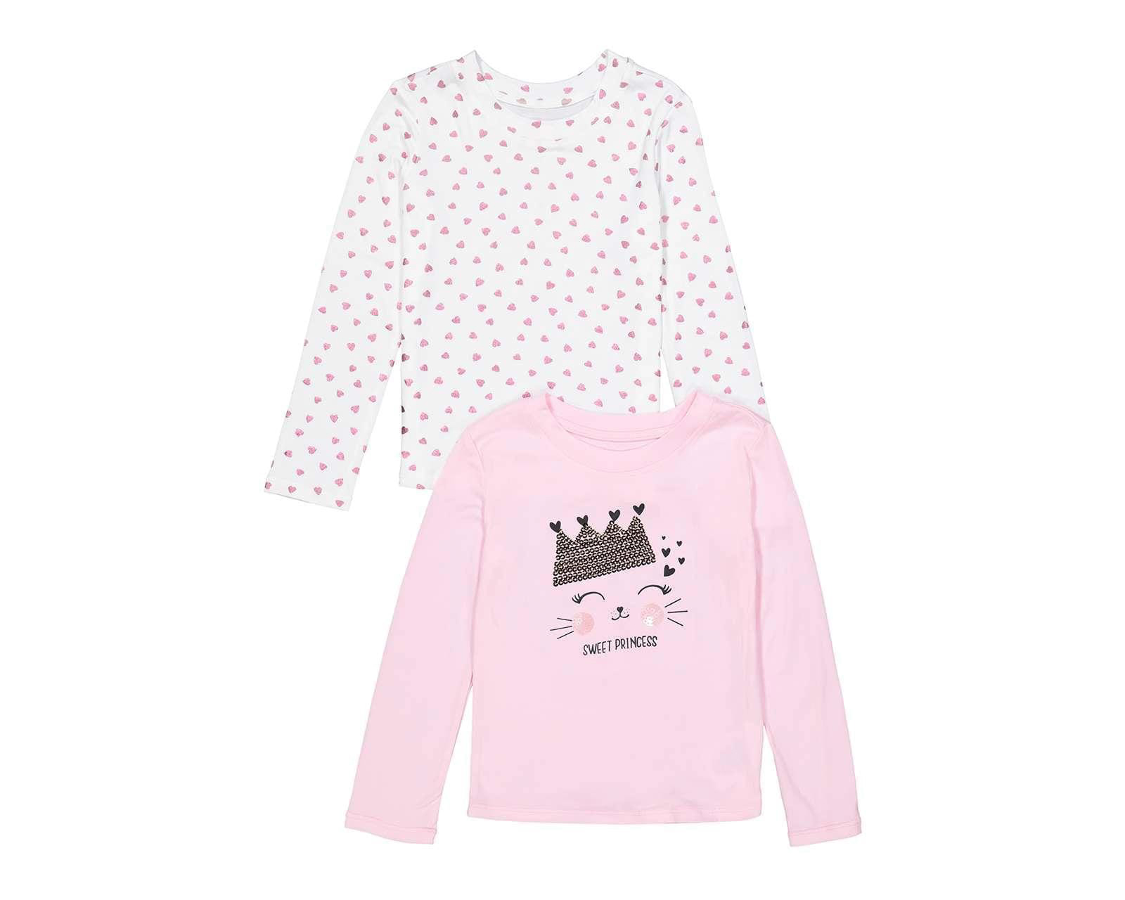 Foto 2 pulgar | Foto 1 | Playera para Bebé Niña Baby Colors Estampada 2 Piezas