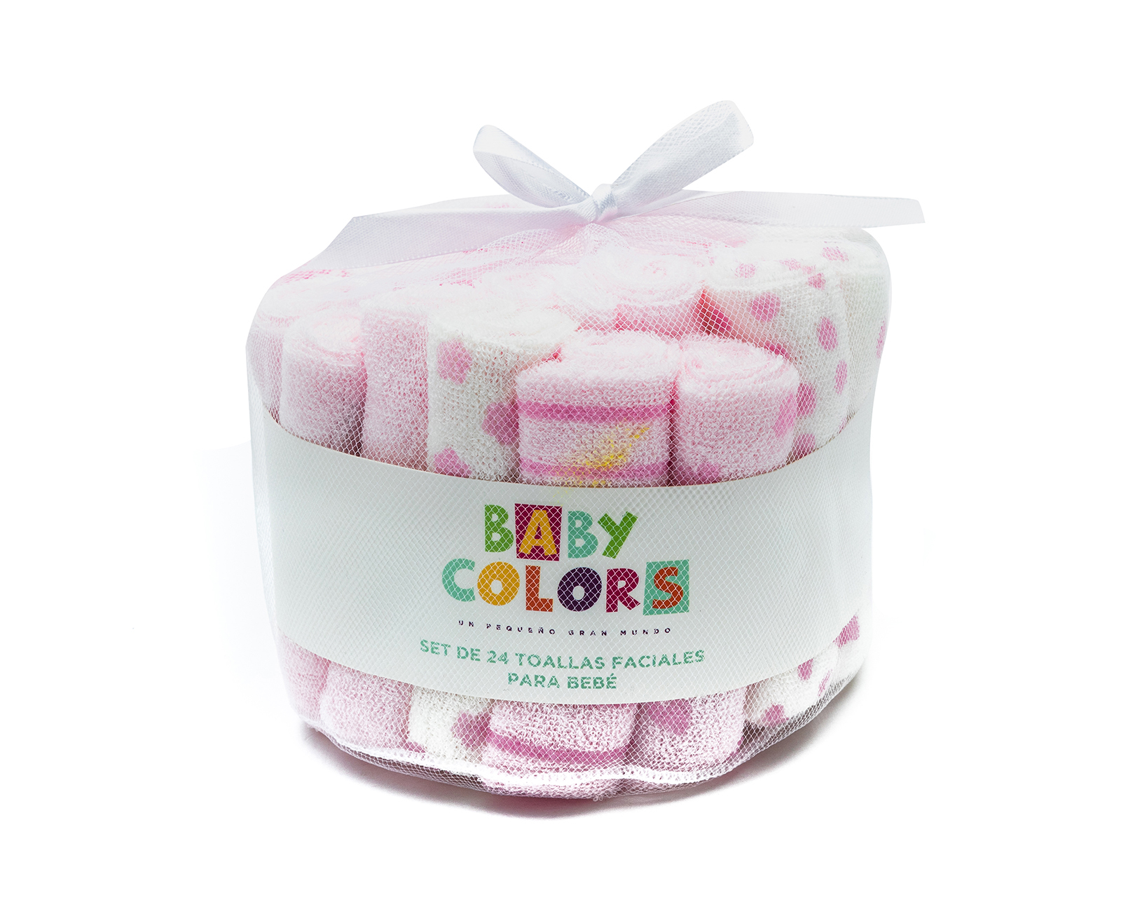 Toallas Faciales Baby Colors para Bebé Niña 24 Piezas