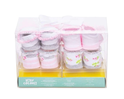 Foto 3 | Foto 3 | Calcetas Baby Colors con Moño para Bebé Niña 4 Pares
