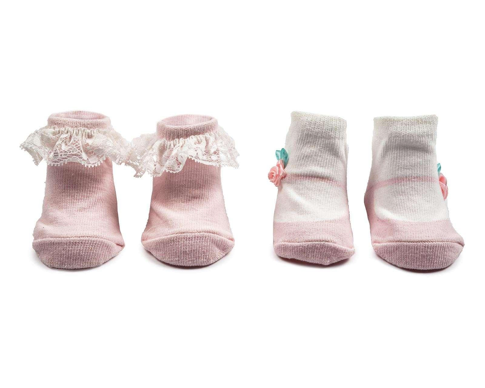 Foto 4 pulgar | Foto 3 | Babero y Calcetas para Bebé Niña Baby Colors 3 Pares