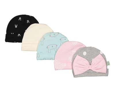 Foto 1 | Foto 1 | Gorros de Algodón Baby Colors para Bebé Niña 5 Piezas