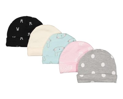 Foto 2 | Foto 2 | Gorros de Algodón Baby Colors para Bebé Niña 5 Piezas