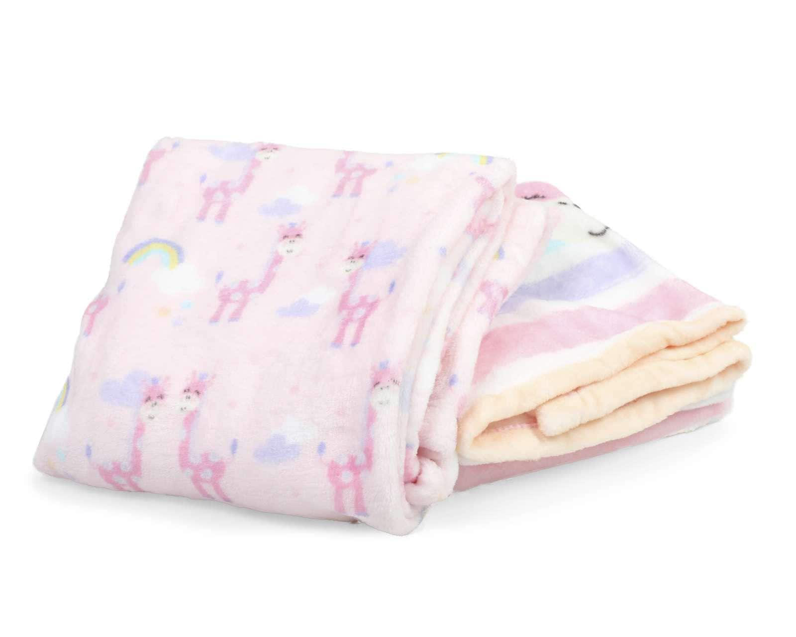 Foto 3 pulgar | Foto 2 | Cobertor Baby Colors para Bebé Niña 2 Piezas