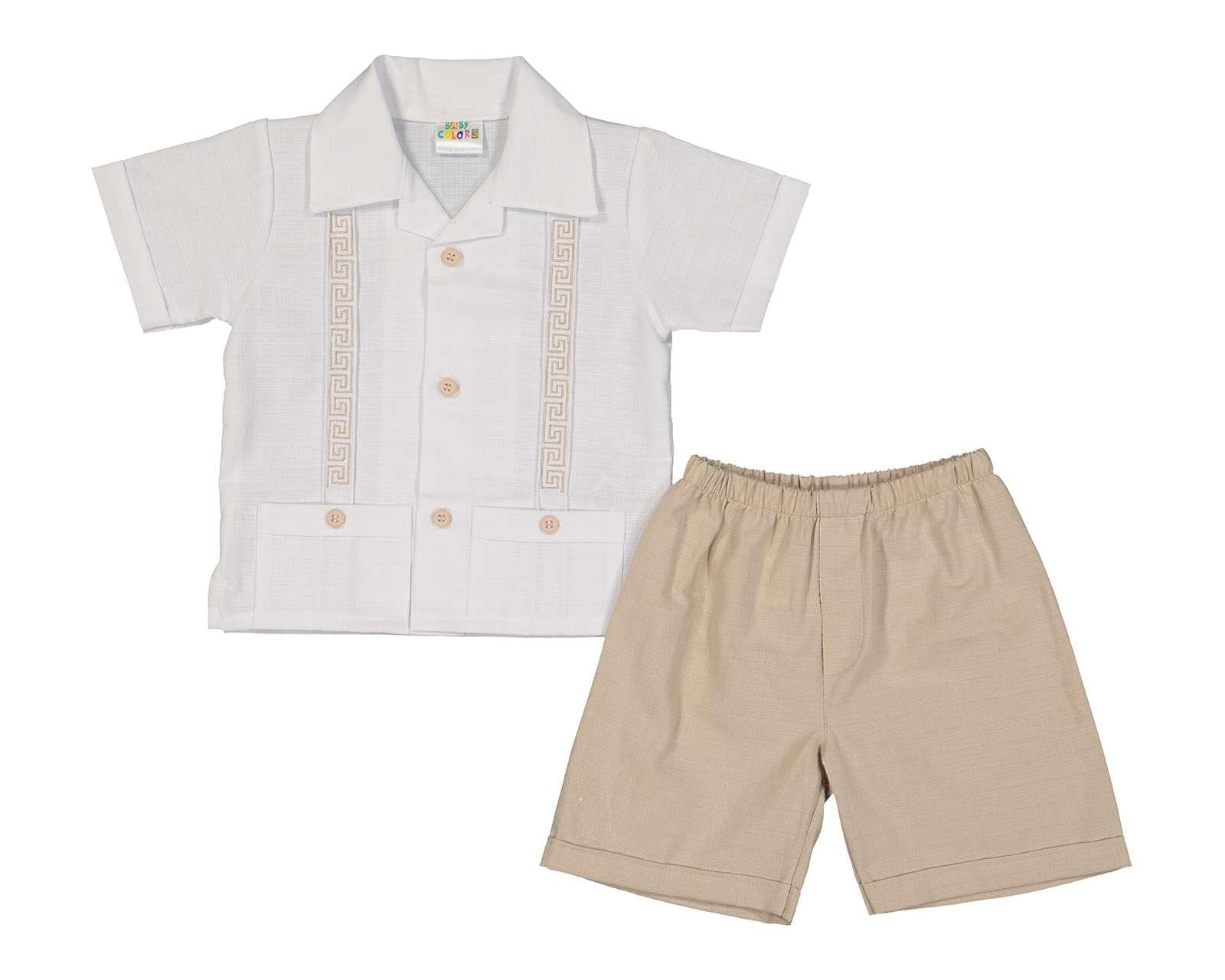 Conjunto con Short Baby Colors de Algodón para Bebé Niño