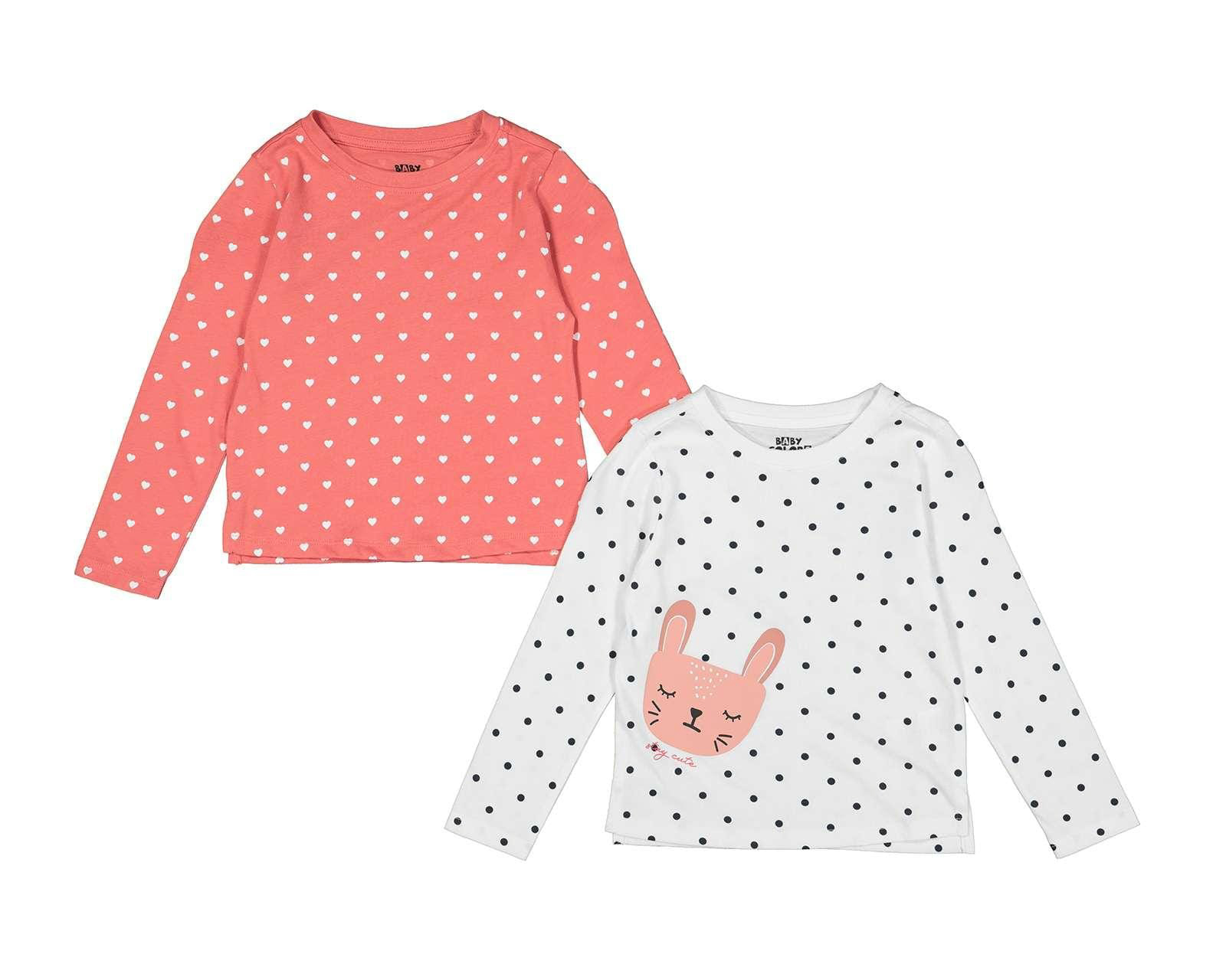 Foto 1 | Foto 1 | Playera para Bebé Niña Baby Colors de Algodón Manga Larga 2 Piezas