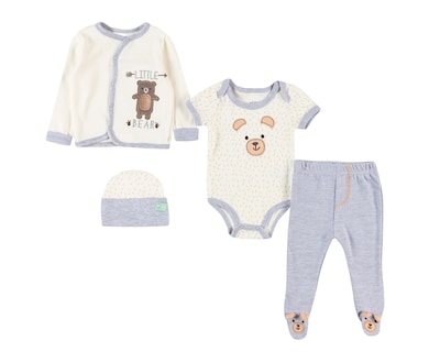 Foto 1 | Foto 1 | Conjunto para Bebé de Algodón Niño Baby Colors 4 Piezas