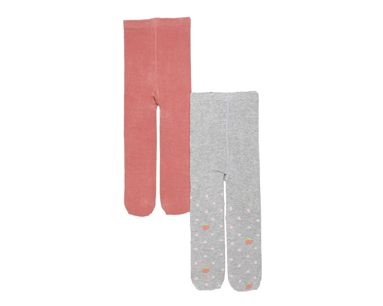 Mallas Grises/Rosas para Bebé Niña 2 Piezas