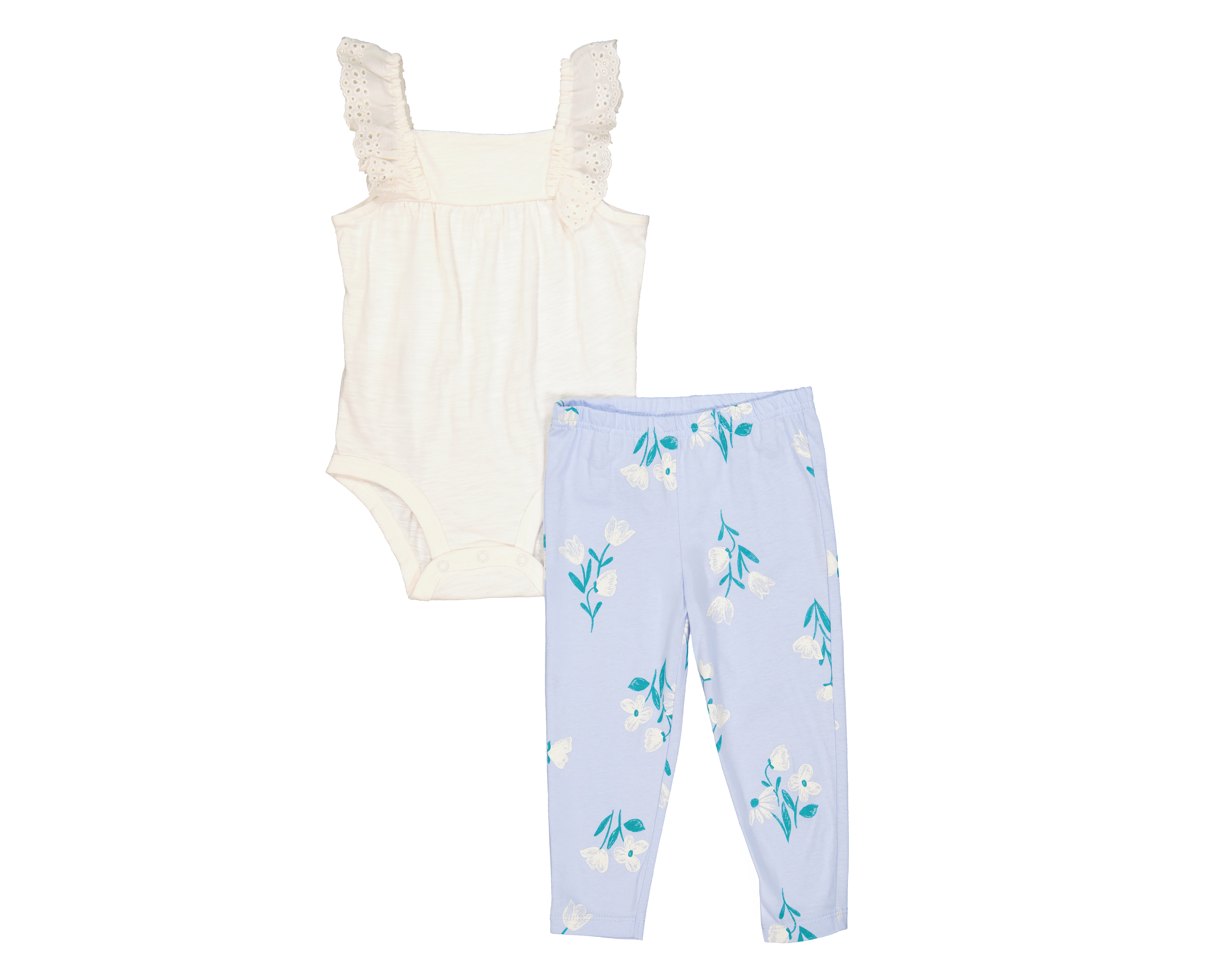 Pañalero y Pantalón de Algodón para Bebé Niña Carter's