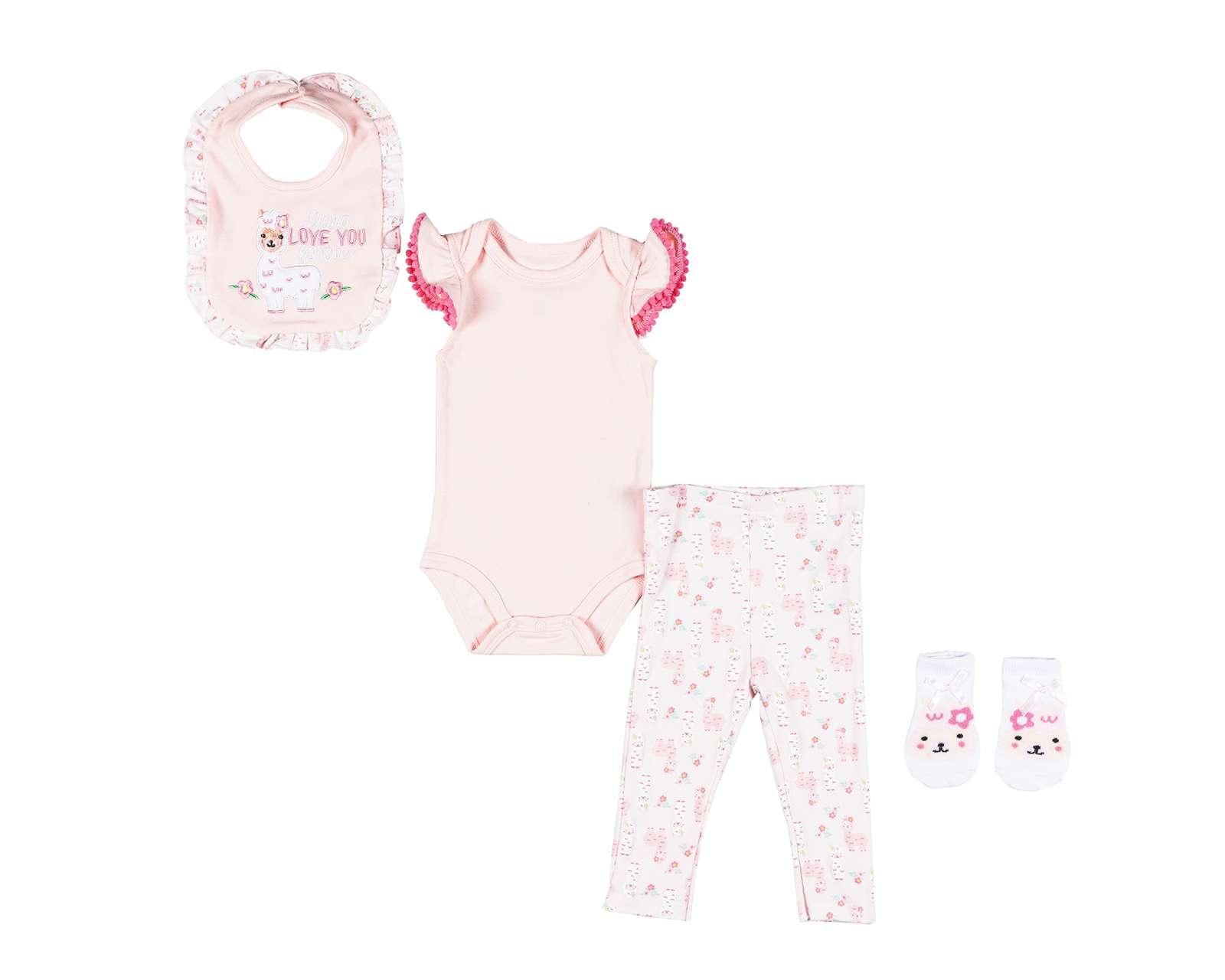 Pañalero Bam-Bu de Algodón para Bebé Niña 4 Piezas