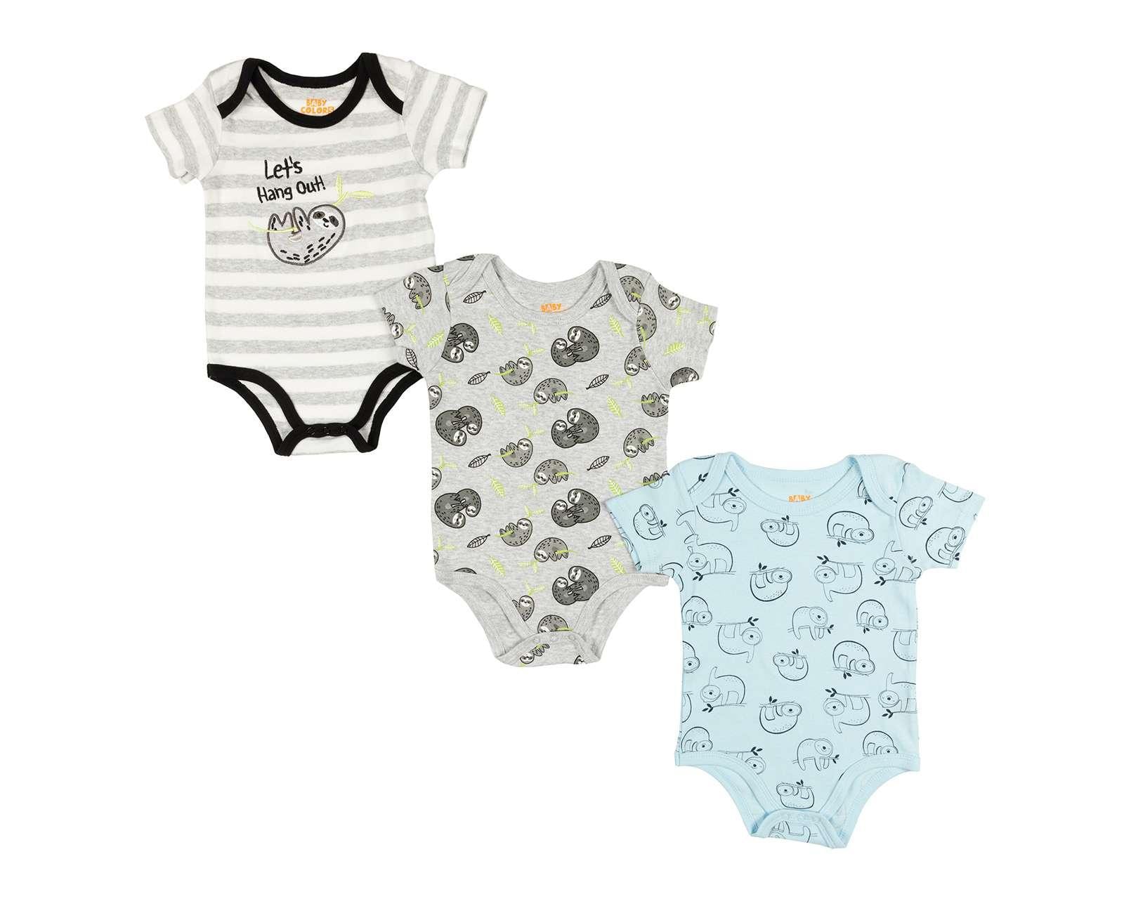 Pañalero Baby Colors de Algodón para Bebé Niño 3 Piezas