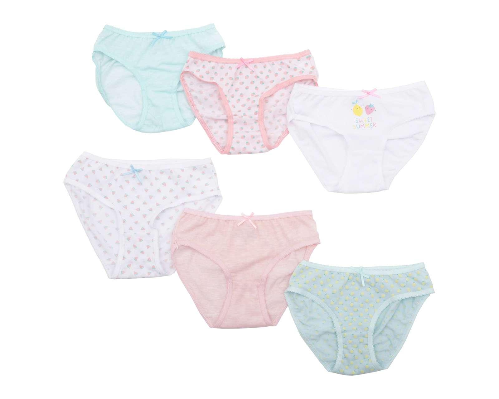 Pantaleta Baby Colors para Bebé Niña 6 Piezas