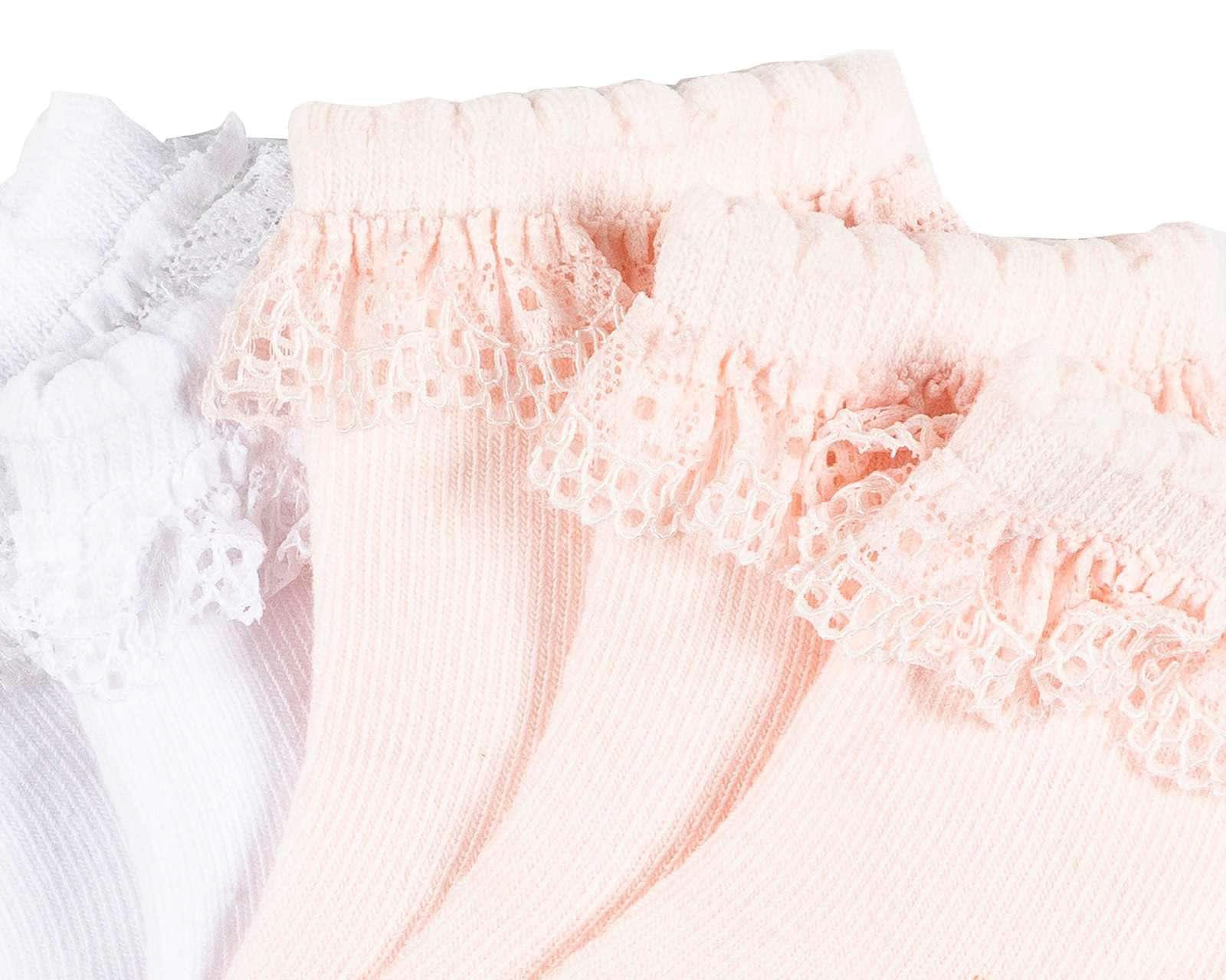 Foto 3 pulgar | Foto 2 | Calcetas Baby Colors con Encaje para Bebé Niña 5 Pares