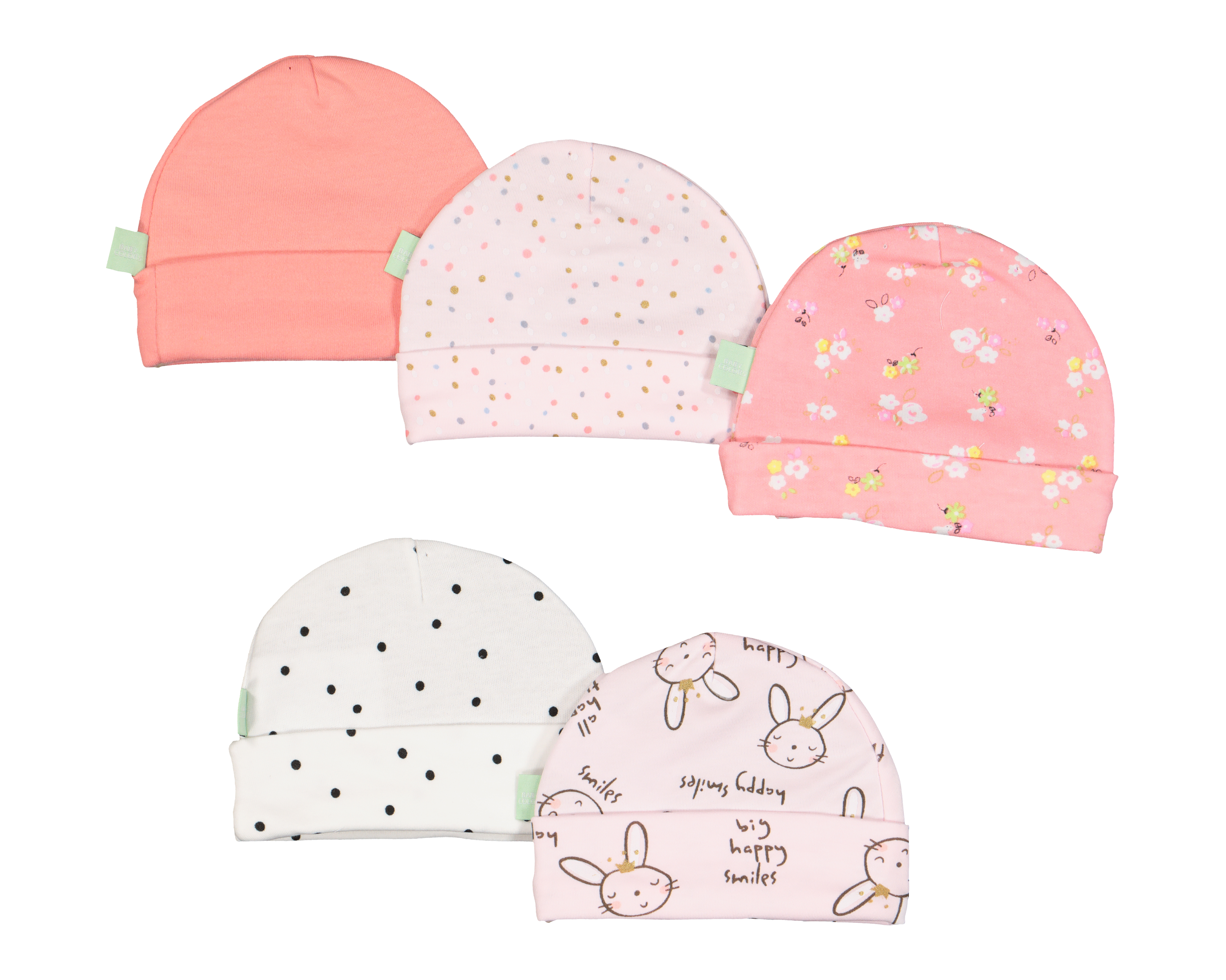 Foto 3 pulgar | Foto 2 | Gorro de Algodón para Bebé Niña Baby Colors 5 Piezas