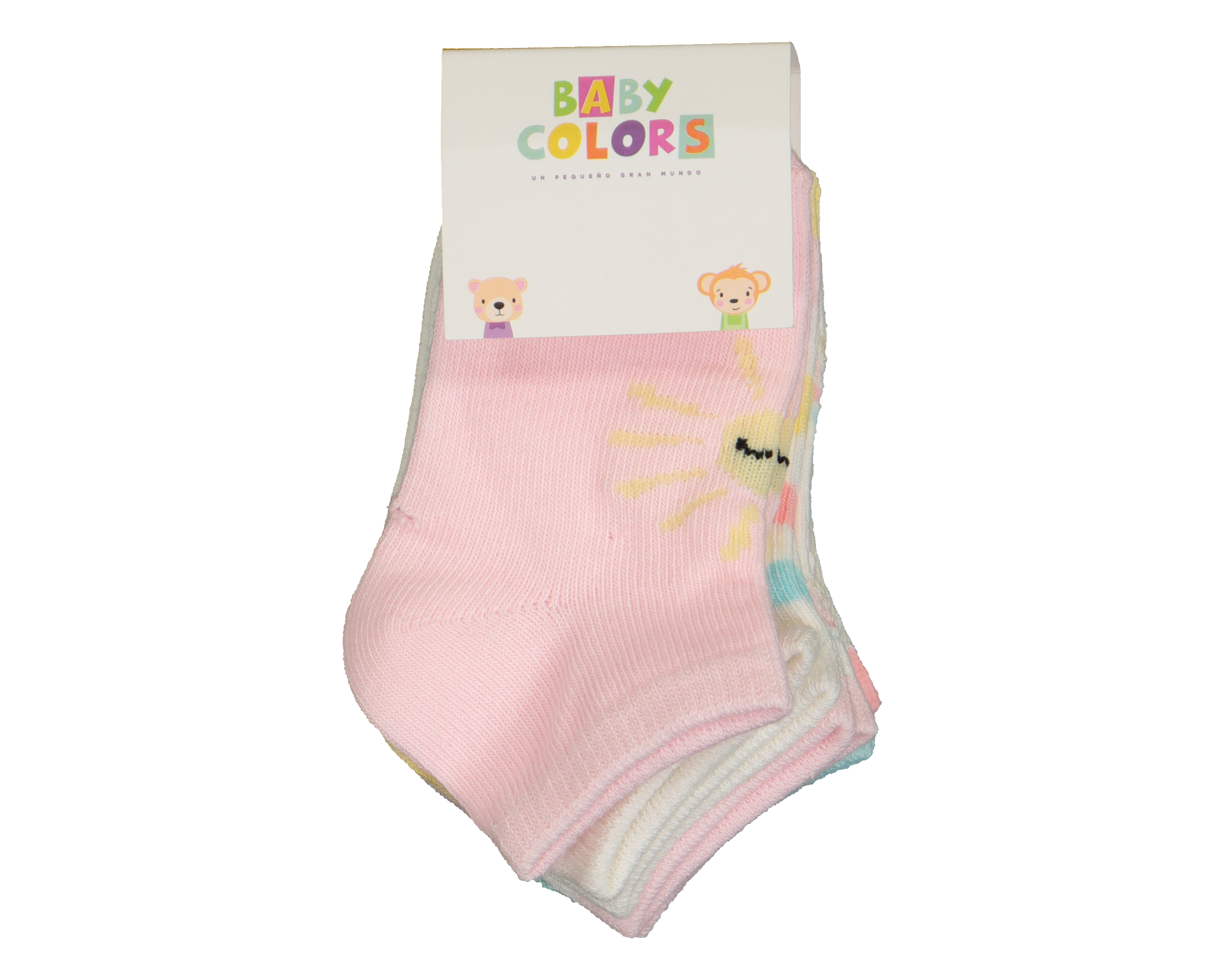 Foto 4 pulgar | Foto 3 | Calcetas Baby Colors para Bebé Niña 6 Pares